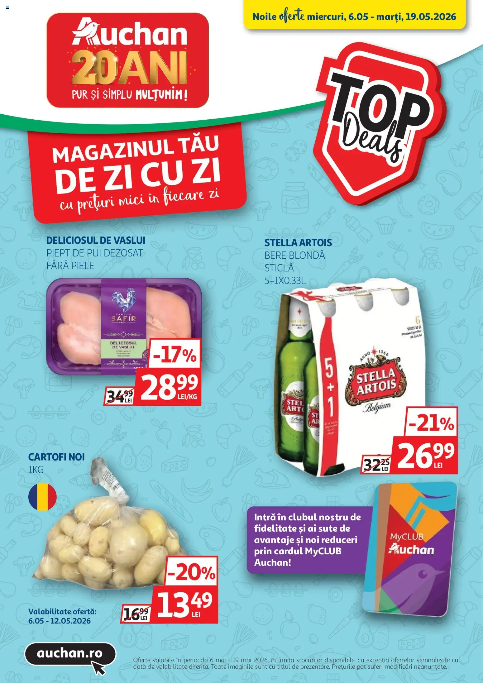 Catalog Auchan 6 - 18 Mai 2026 | Pagina 1 | Produse: Hacıyatmaz Kedi Oyuncağı, Mici, Bere, Cartofi