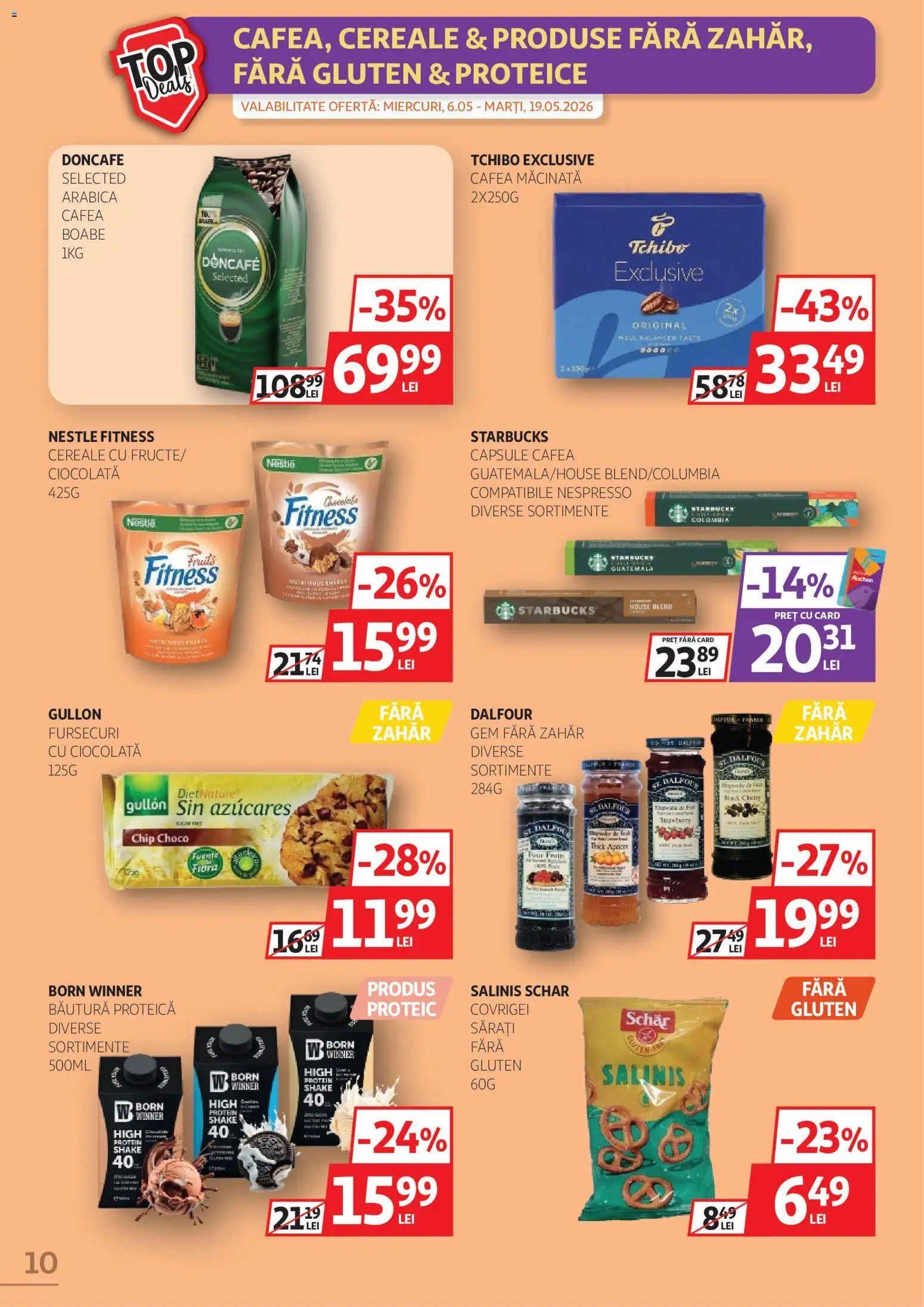 Catalog Auchan 6 - 18 Mai 2026 | Pagina 10 | Produse: Cafea, Cereale, Shake, Zahăr