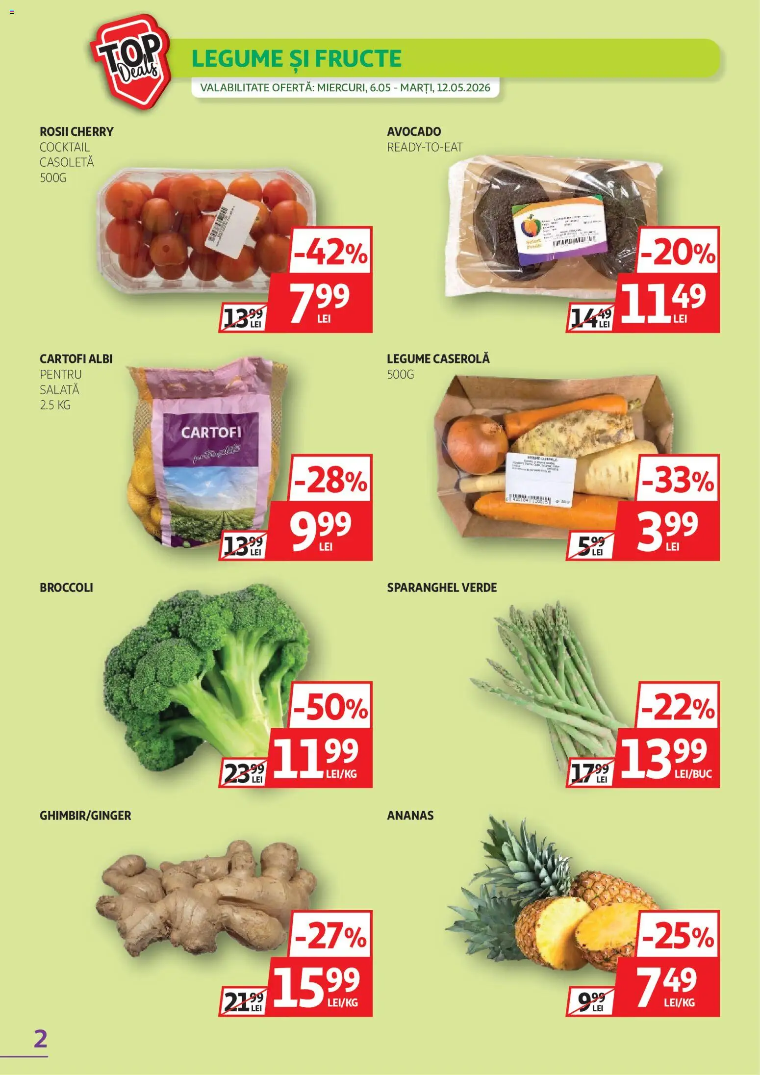Catalog Auchan 6 - 18 Mai 2026 | Pagina 2 | Produse: Cocktail, Roșii, Salată, Avocado