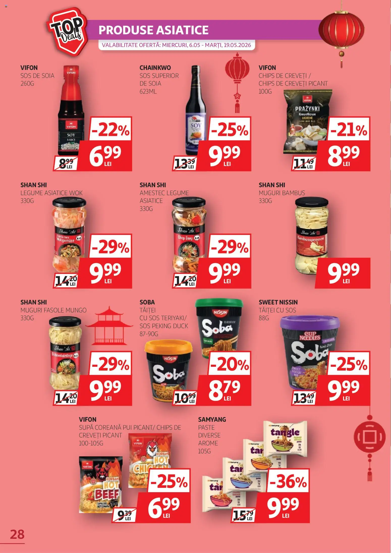 Catalog Auchan 6 - 18 Mai 2026 | Pagina 28 | Produse: Sobă, Hacıyatmaz Kedi Oyuncağı, Noodles, Paste