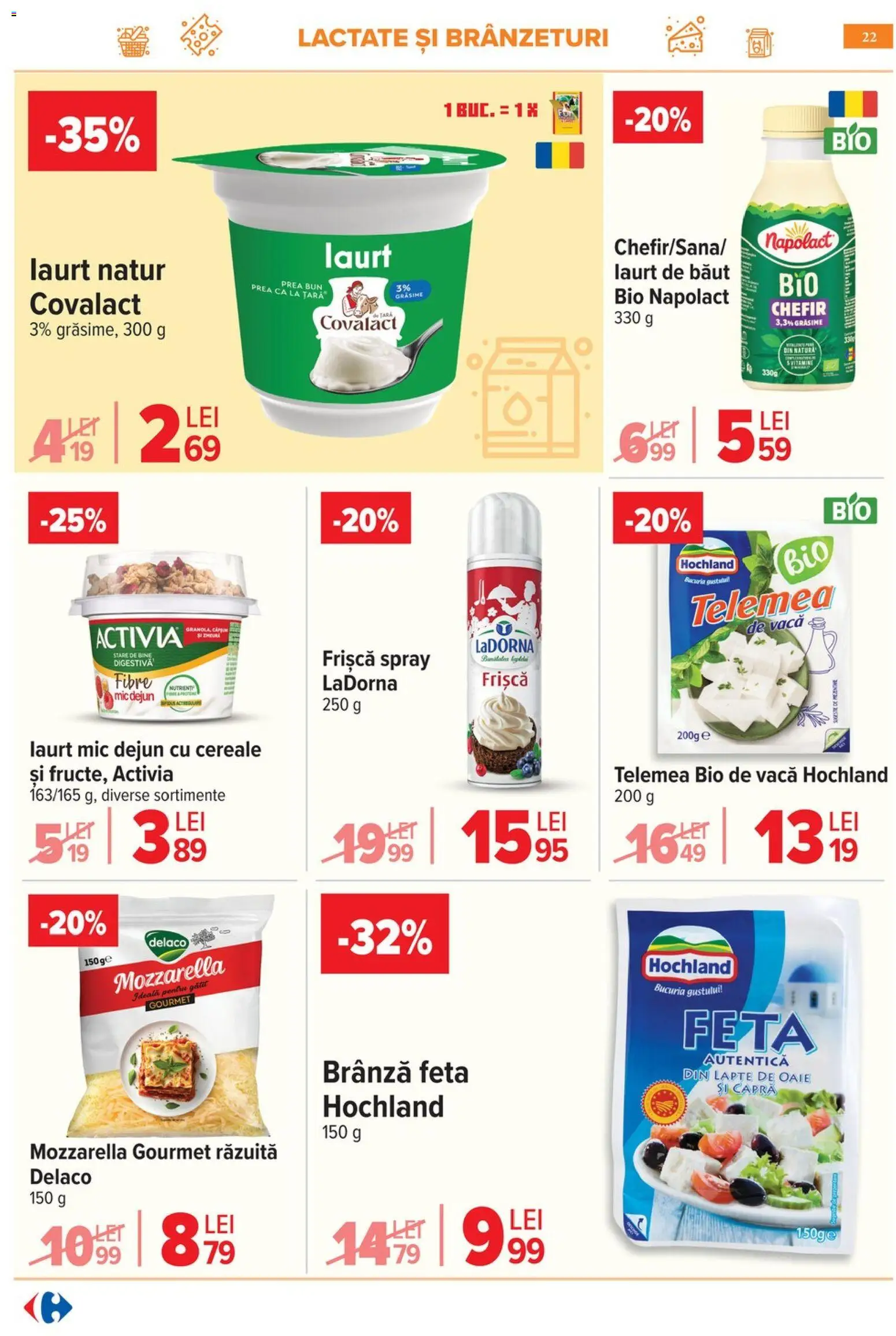 Catalog Carrefour 6 - 18 Mai 2026 | Pagina 25 | Produse: Şerit ödül, Lapte, Brânză, Frișcă