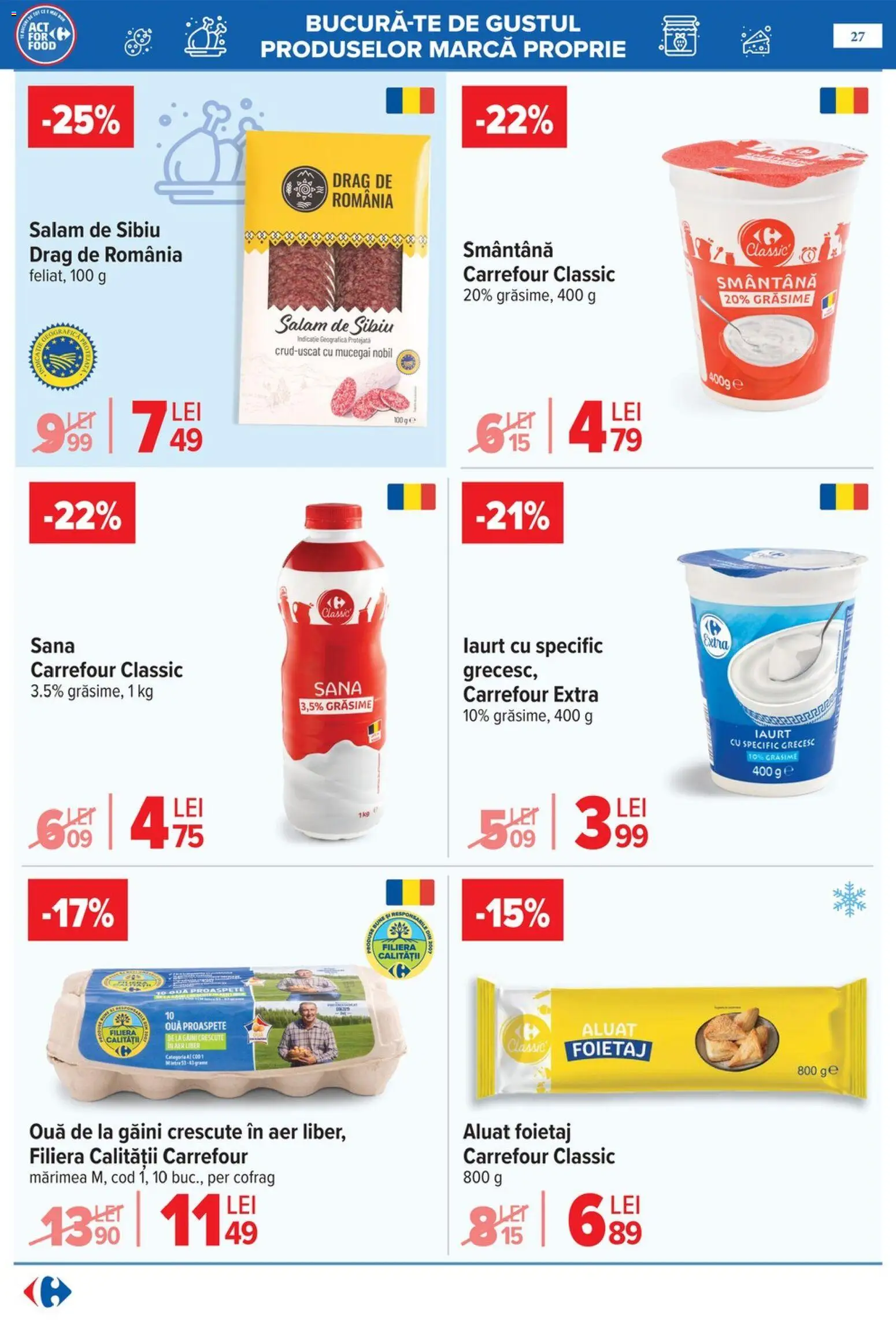 Catalog Carrefour 6 - 18 Mai 2026 | Pagina 30 | Produse: Foietaj, Iaurt, Salam, Smântână