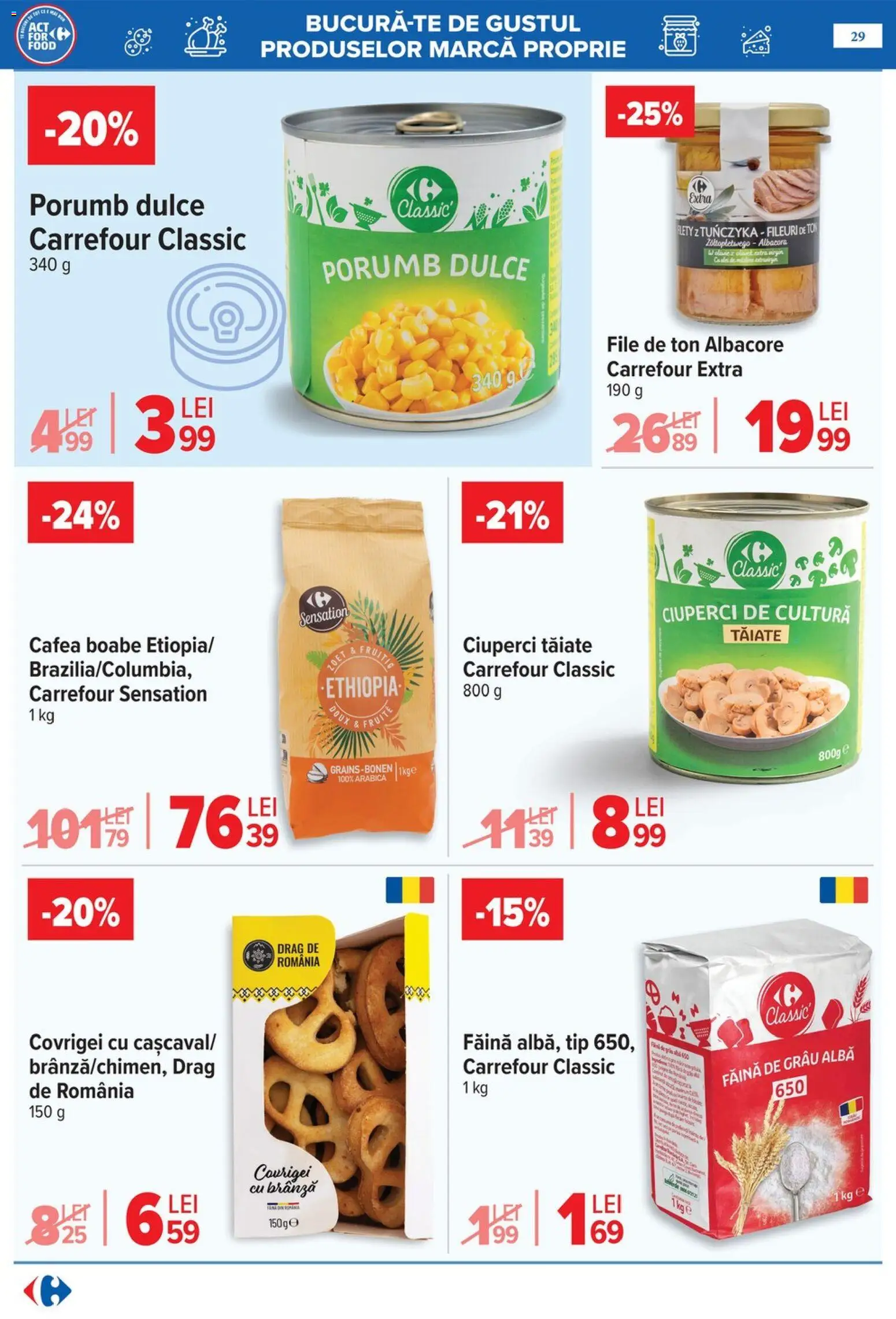 Catalog Carrefour 6 - 18 Mai 2026 | Pagina 32 | Produse: Ciuperci, Brânză, Făină, Porumb