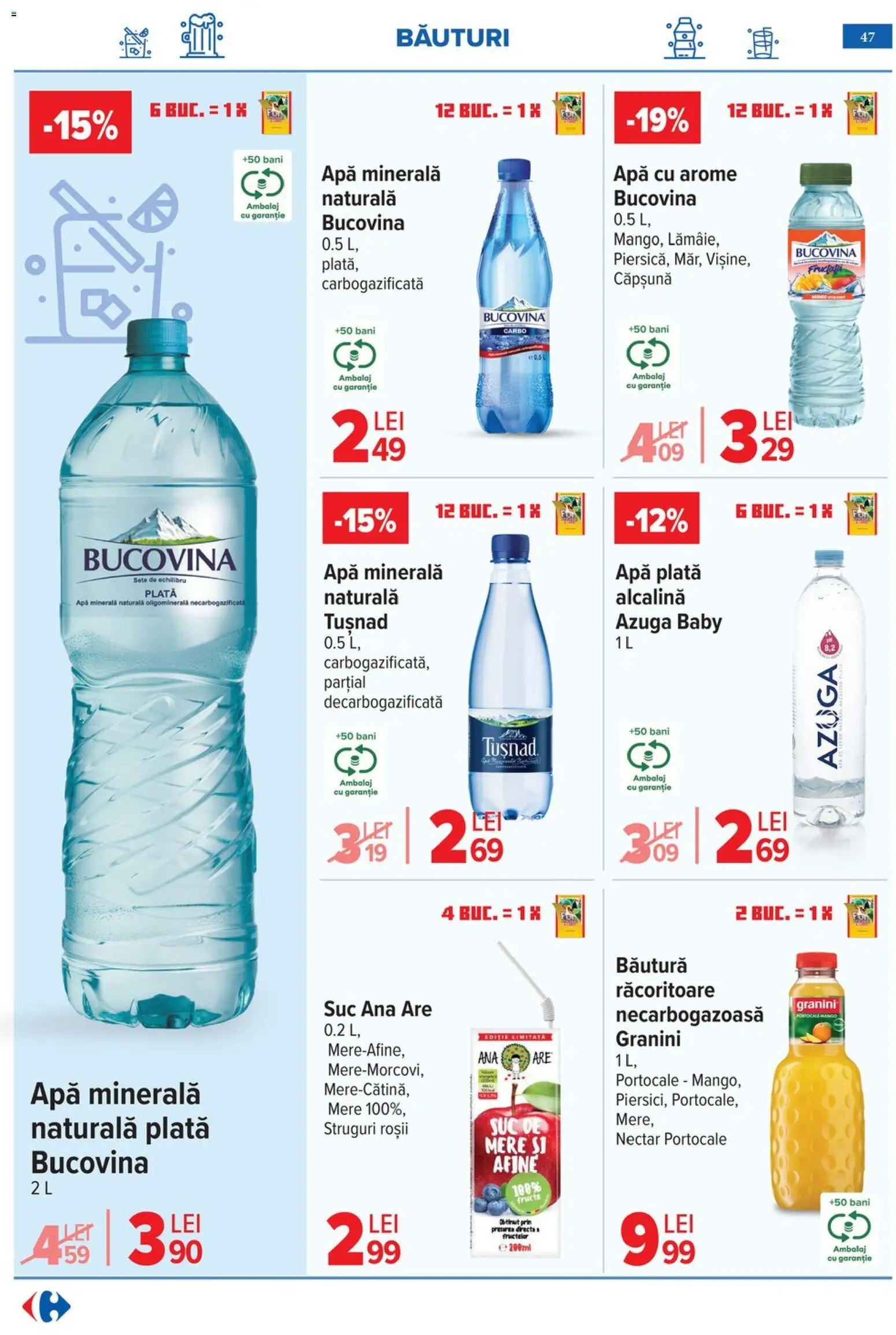 Catalog Carrefour 6 - 18 Mai 2026 | Pagina 50 | Produse: Yazı tahtası kalemi, Suc, Mere, Fructe