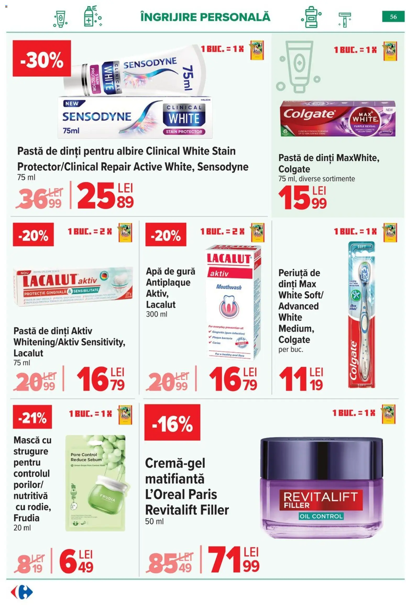 Catalog Carrefour 6 - 18 Mai 2026 | Pagina 59 | Produse: Pară, Pastă de dinți, Apă de gură, Apă