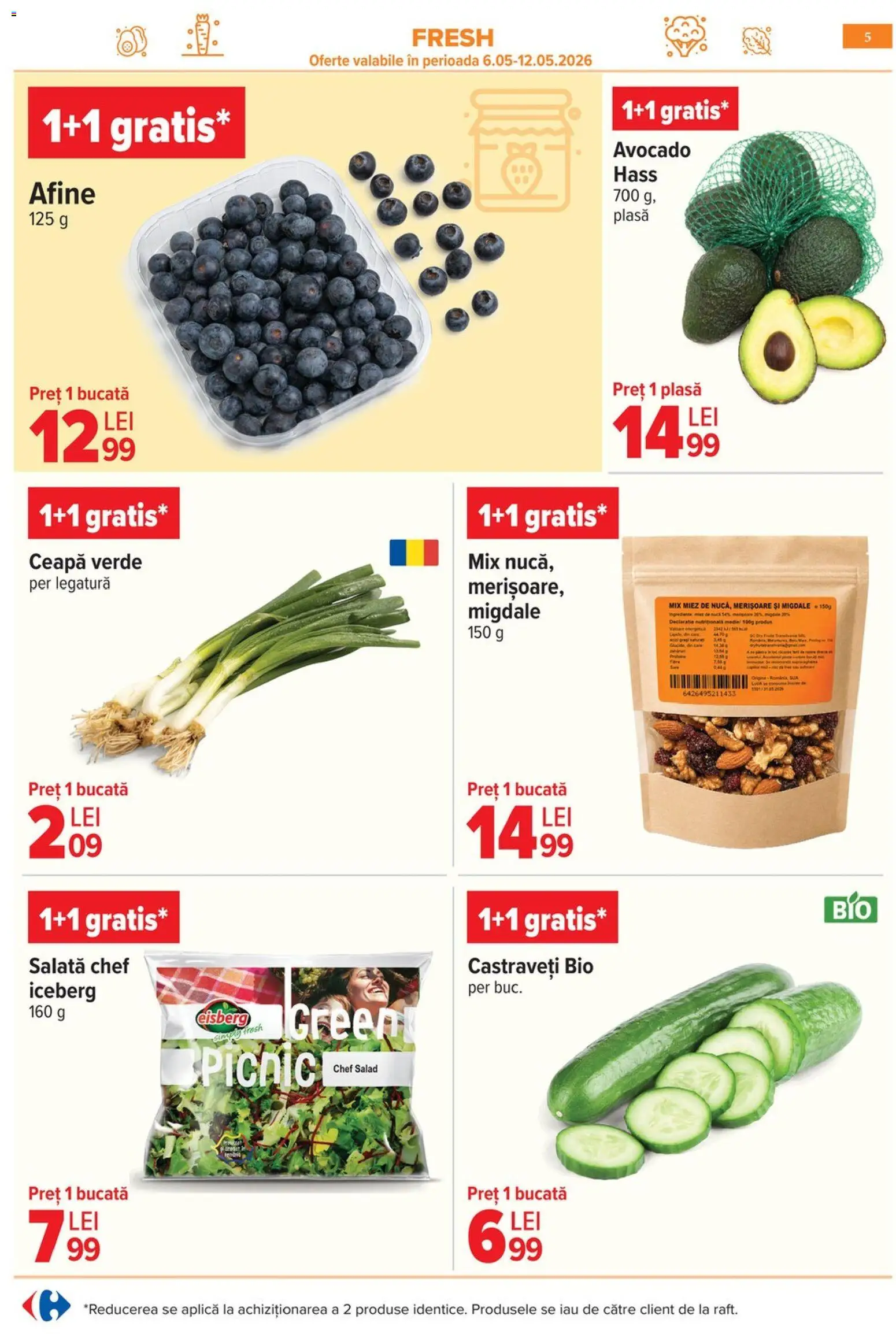 Catalog Carrefour 6 - 18 Mai 2026 | Pagina 8 | Produse: Şerit ödül, Salată, Avocado, Çocuk sutyeni