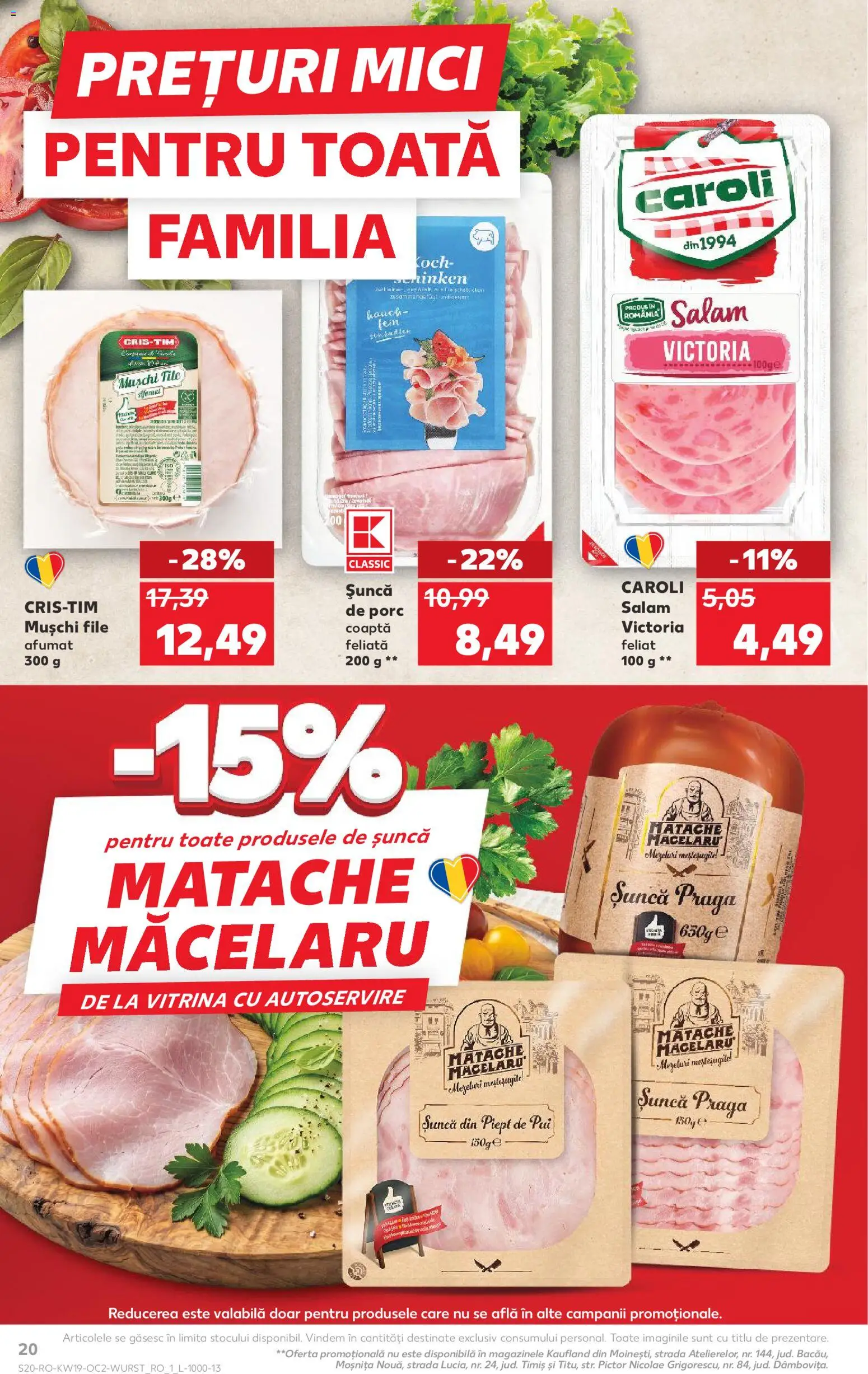 Catalog Kaufland 6 - 11 Mai 2026 | Pagina 20 | Produse: Hacıyatmaz Kedi Oyuncağı, Vitrină, Salam, Șuncă