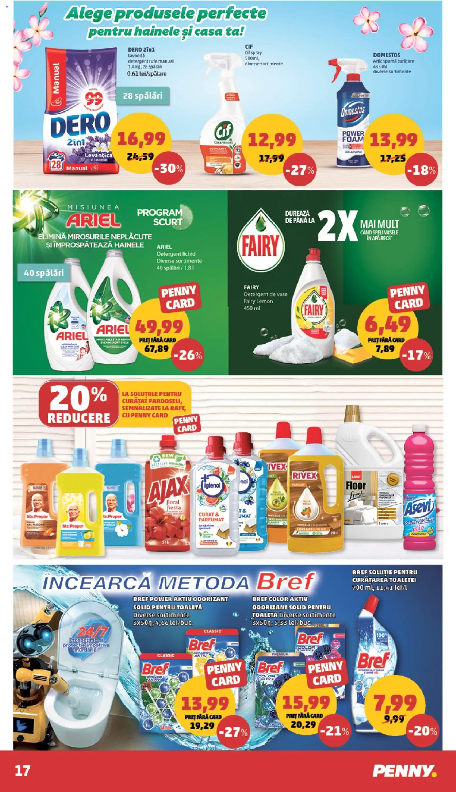 Catalog PENNY Market 6 - 11 Mai 2026 | Pagina 17 | Produse: Detergent de vase, Toaletă, Detergent, Apă