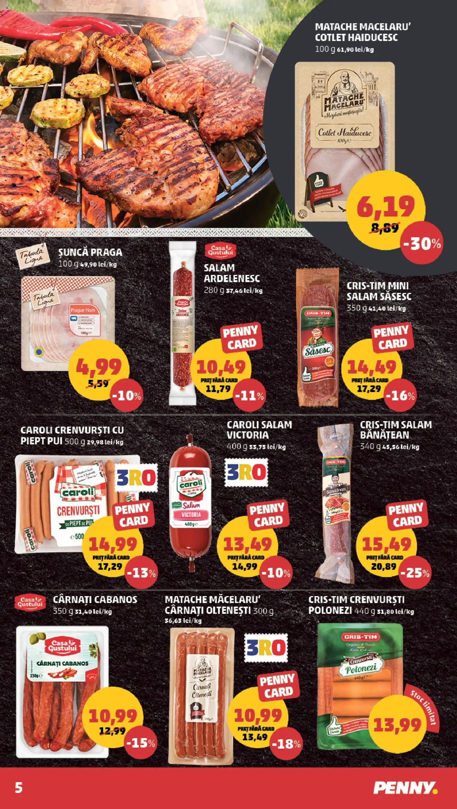 Catalog PENNY Market 6 - 11 Mai 2026 | Pagina 5 | Produse: Not defteri, Hacıyatmaz Kedi Oyuncağı, Salam, Cârnați