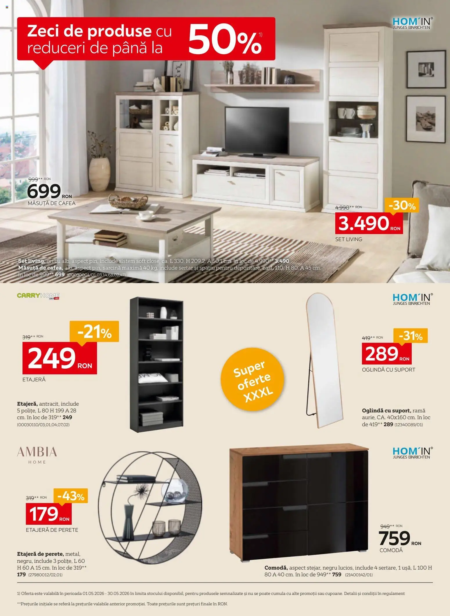 Catalog XXXLutz 4 - 30 Mai 2026 | Pagina 12 | Produse: Comodă, Oglindă, Etajeră, Cafea