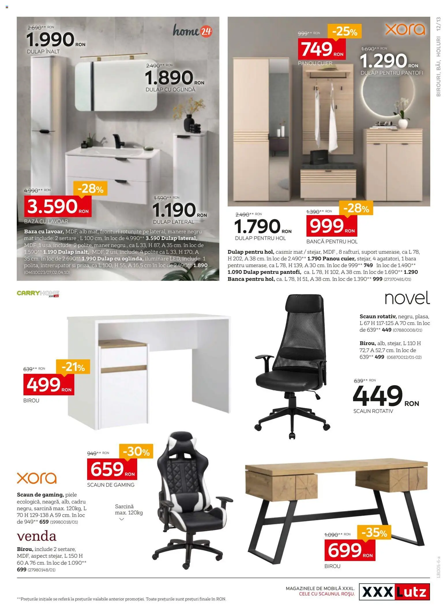 Catalog XXXLutz 4 - 30 Mai 2026 | Pagina 13 | Produse: Pantofi, Scaun, Lavoar, Oglindă