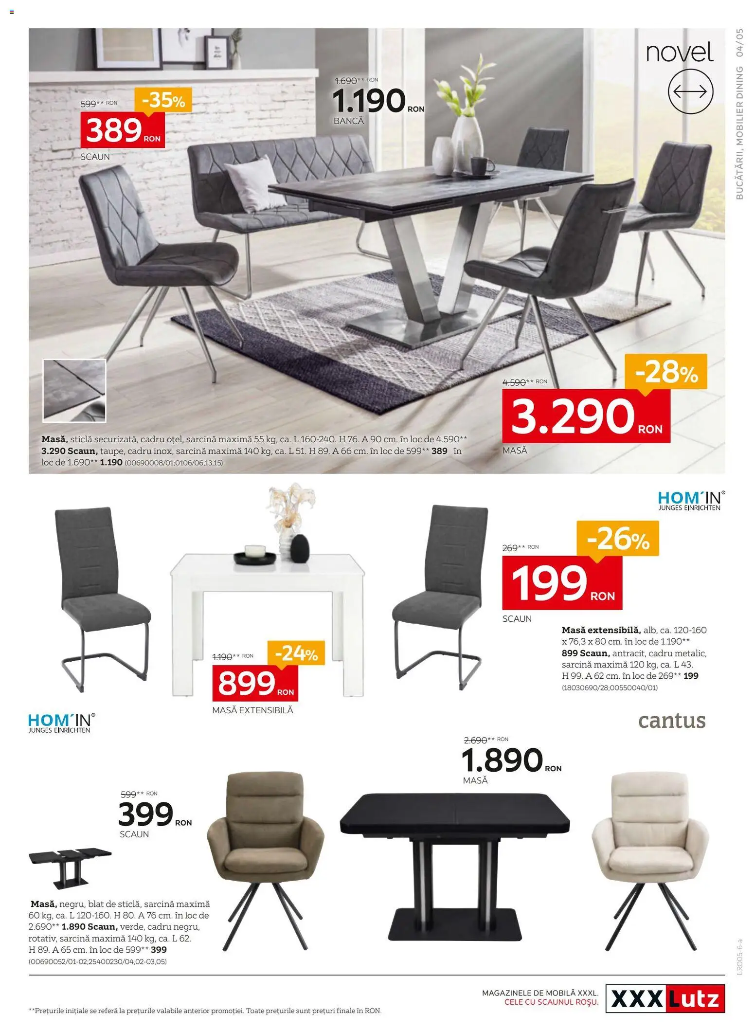 Catalog XXXLutz 4 - 30 Mai 2026 | Pagina 5 | Produse: Masă, Scaun, Bancă