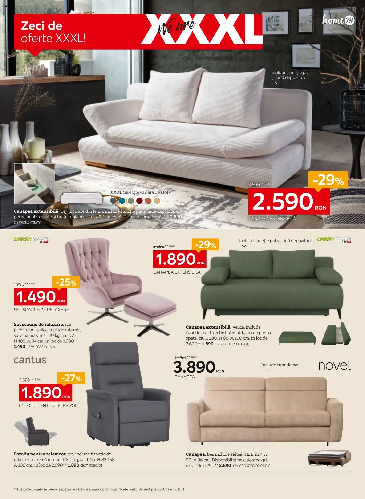 Catalog XXXLutz 4 - 30 Mai 2026 | Pagina 8 | Produse: Televizor, Pat, Fotoliu, Canapea