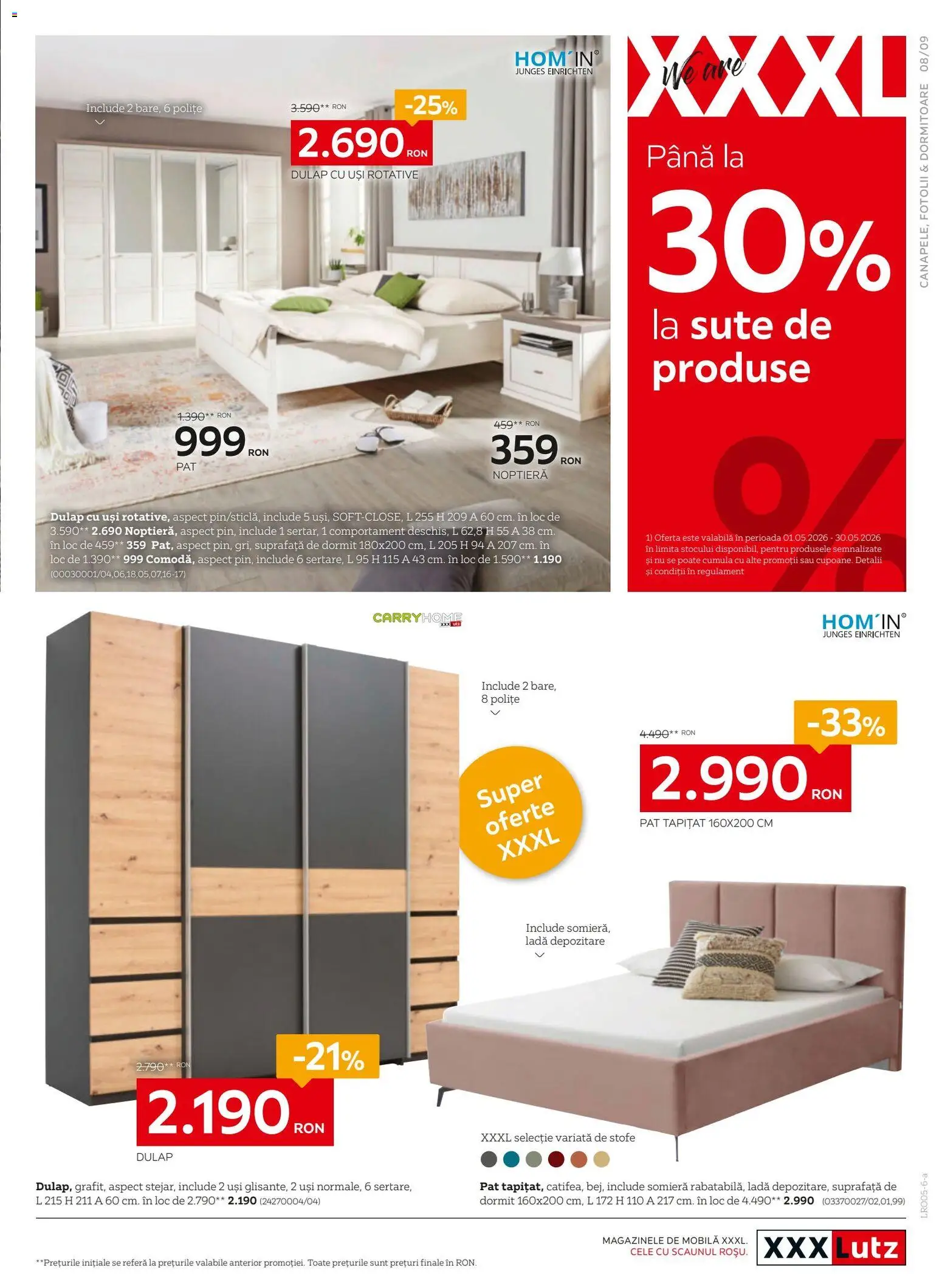 Catalog XXXLutz 4 - 30 Mai 2026 | Pagina 9 | Produse: Pat, Noptieră