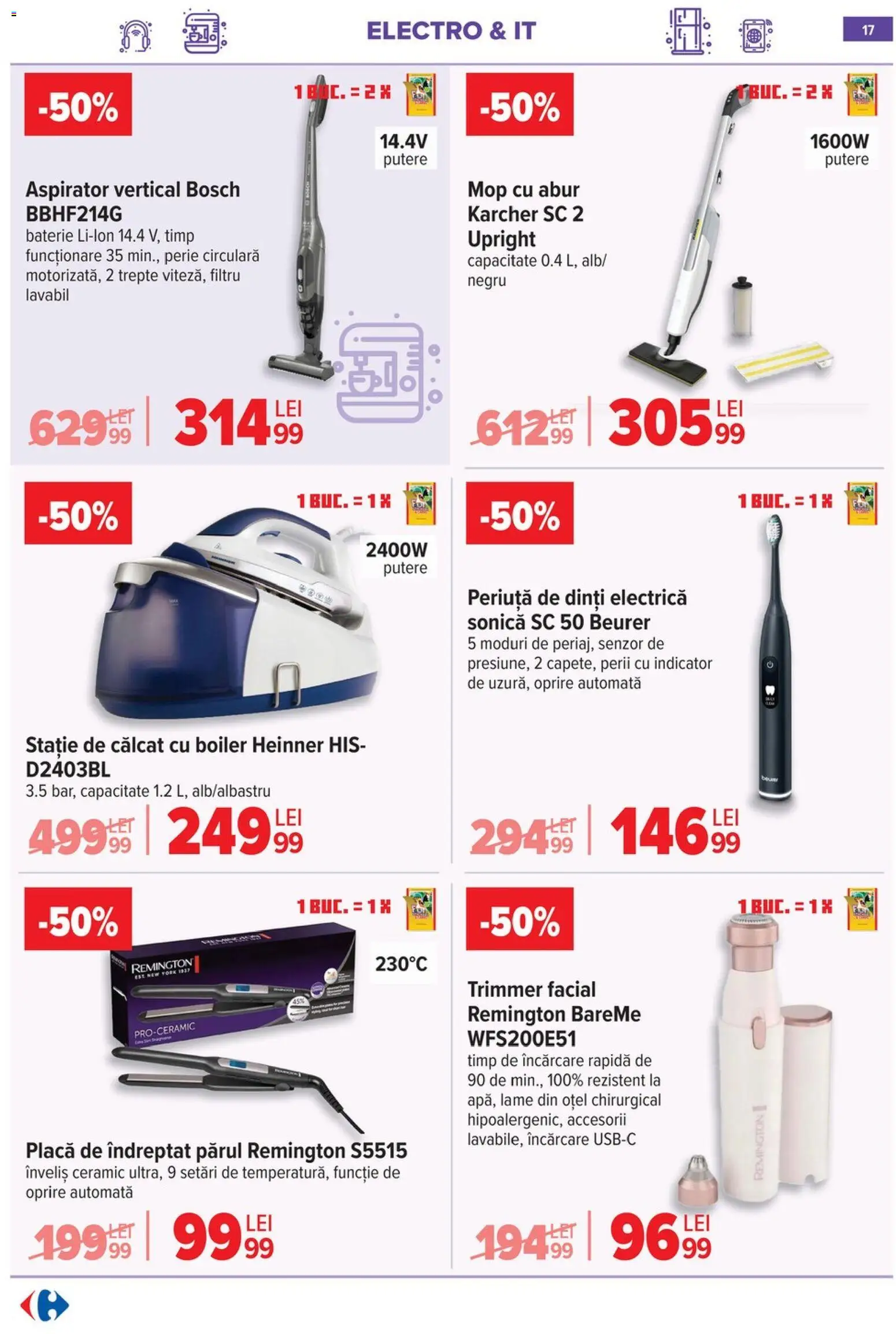 Catalog Carrefour 6 - 18 Mai 2026 | Pagina 18 | Produse: Trimmer, Aspirator, Periuță De Dinți Electrică, Baterie
