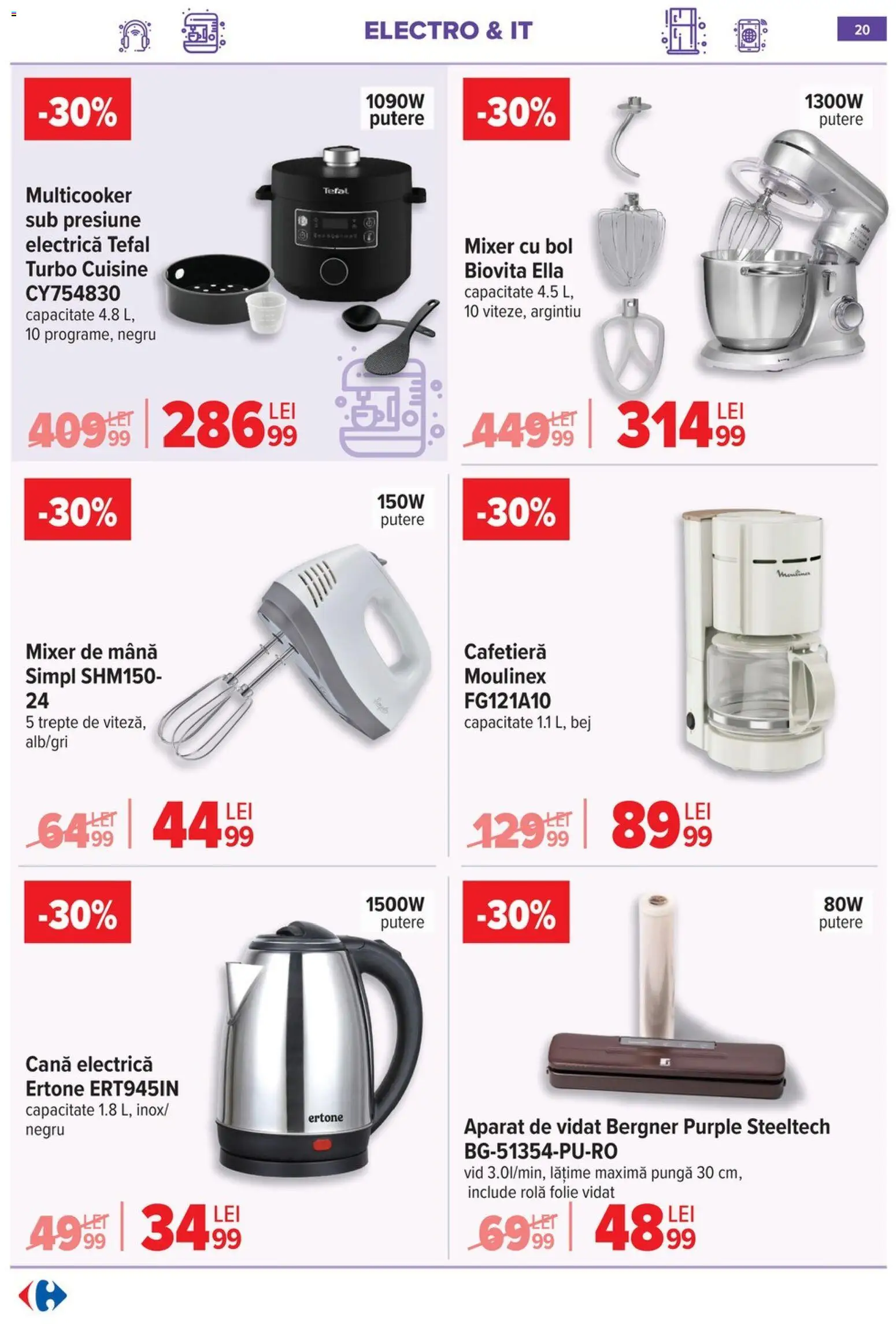 Catalog Carrefour 6 - 18 Mai 2026 | Pagina 21 | Produse: Pungă, Cafetieră, Mixer, Bol