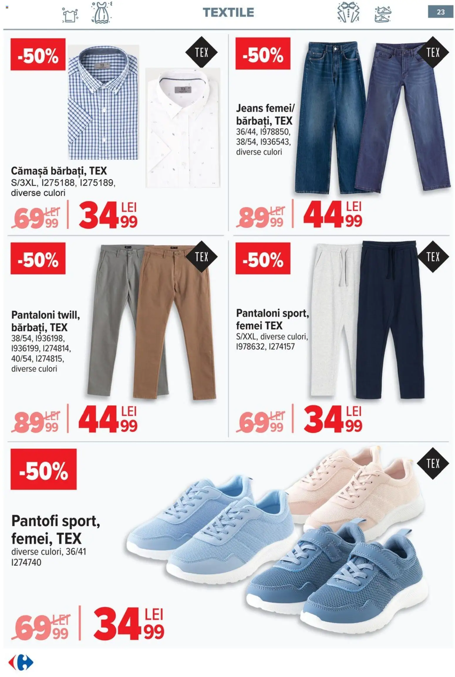 Catalog Carrefour 6 - 18 Mai 2026 | Pagina 24 | Produse: Pantofi, Pantaloni