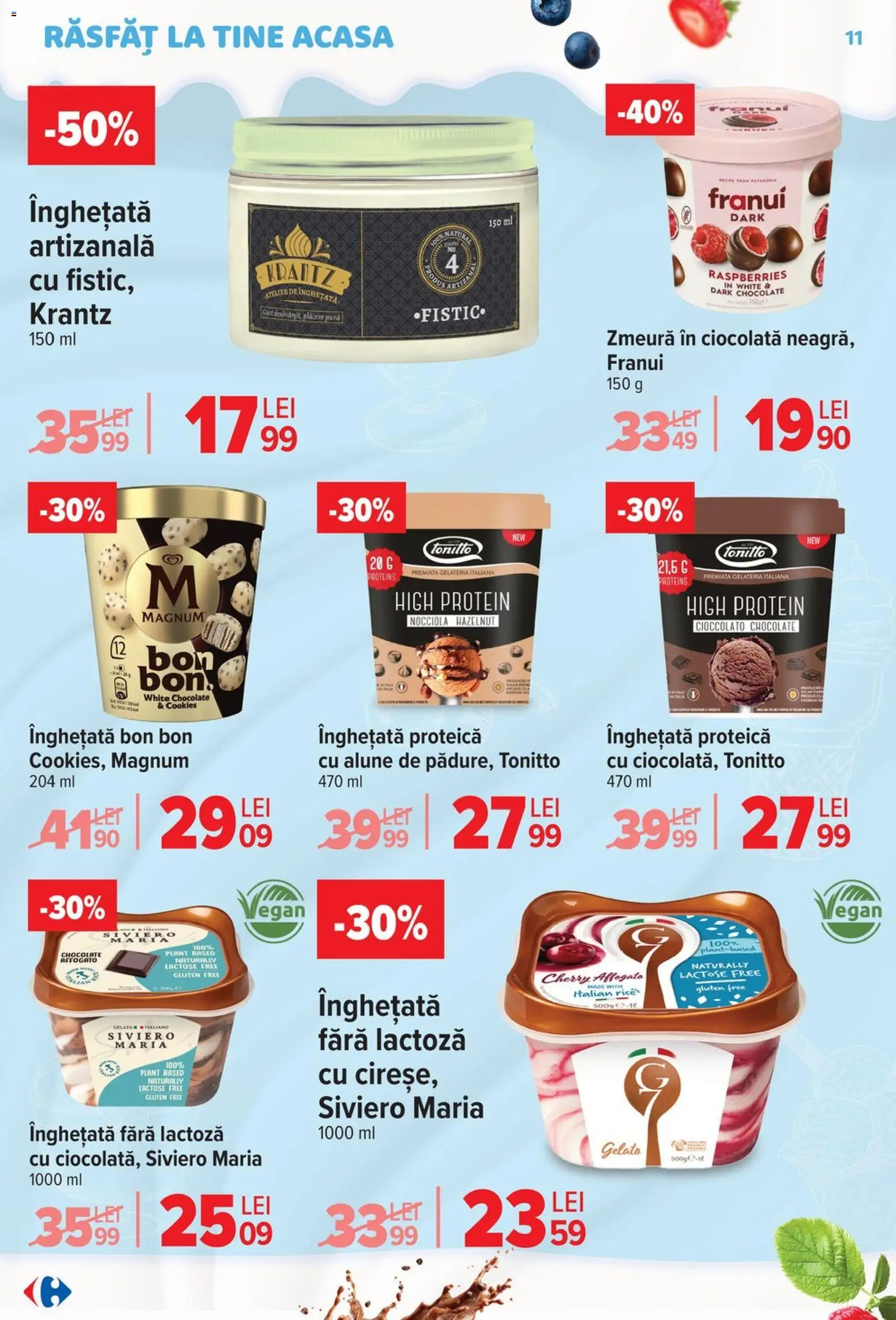 Catalog Carrefour 6 - 18 Mai 2026 | Pagina 11 | Produse: Zmeură, Alune, Ciocolată, Înghețată