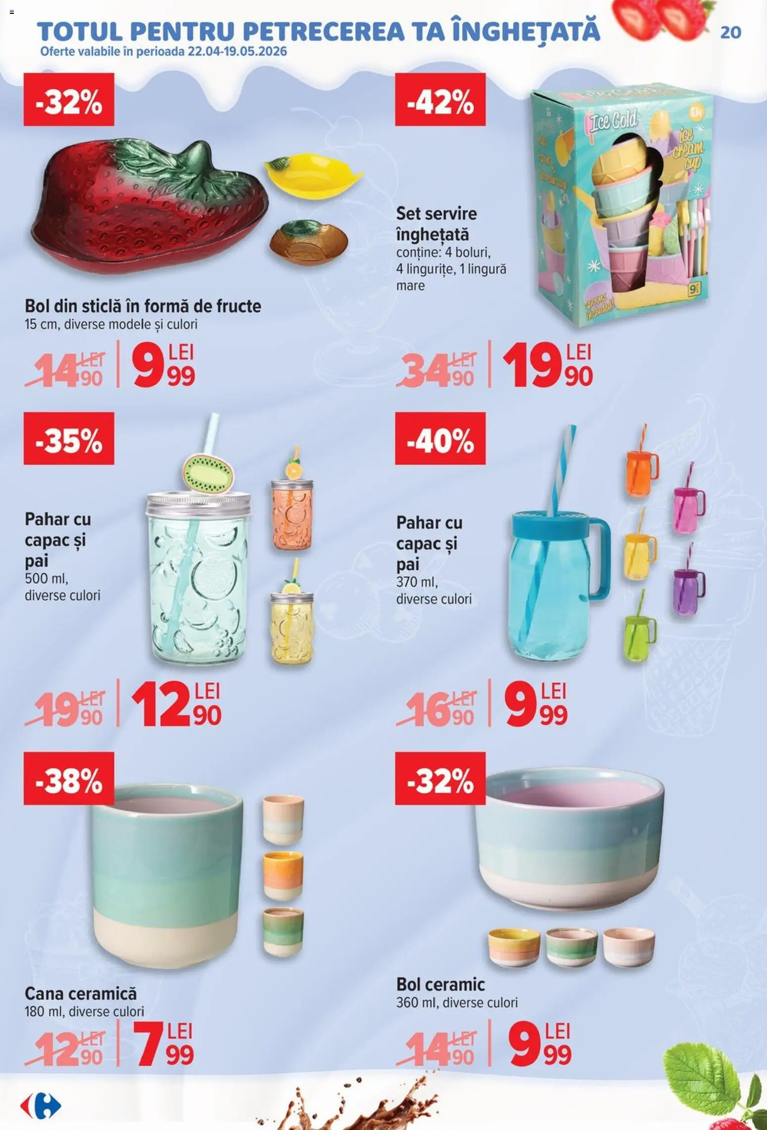 Catalog Carrefour 6 - 18 Mai 2026 | Pagina 20 | Produse: Bol, Înghețată, Fructe