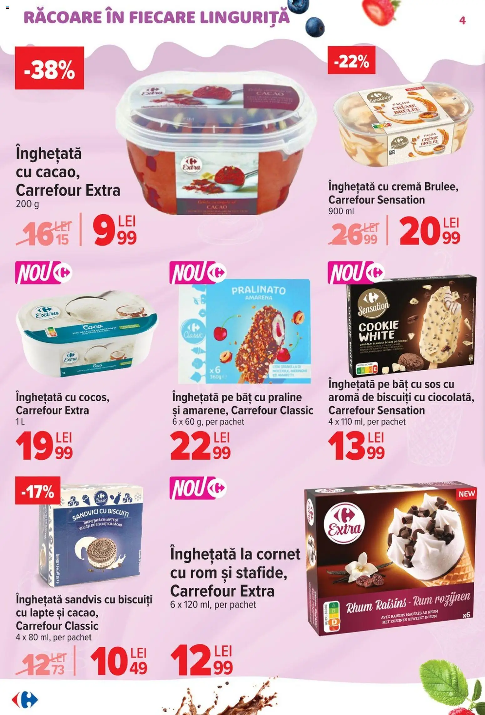 Catalog Carrefour 6 - 18 Mai 2026 | Pagina 4 | Produse: Lapte, Cremă, Rom, Sos