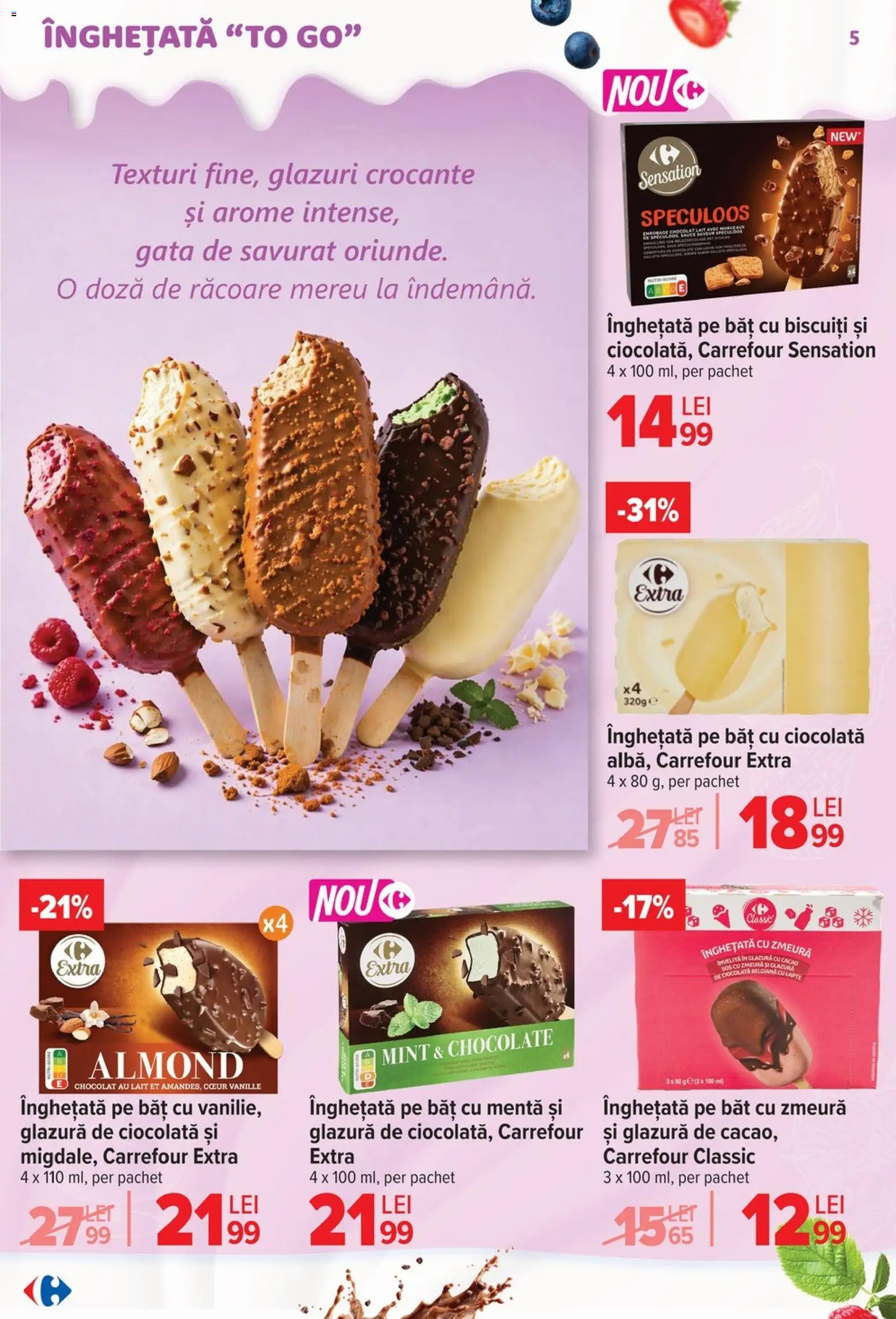 Catalog Carrefour 6 - 18 Mai 2026 | Pagina 5 | Produse: Zmeură, Ciocolată, Cacao, Biscuiți
