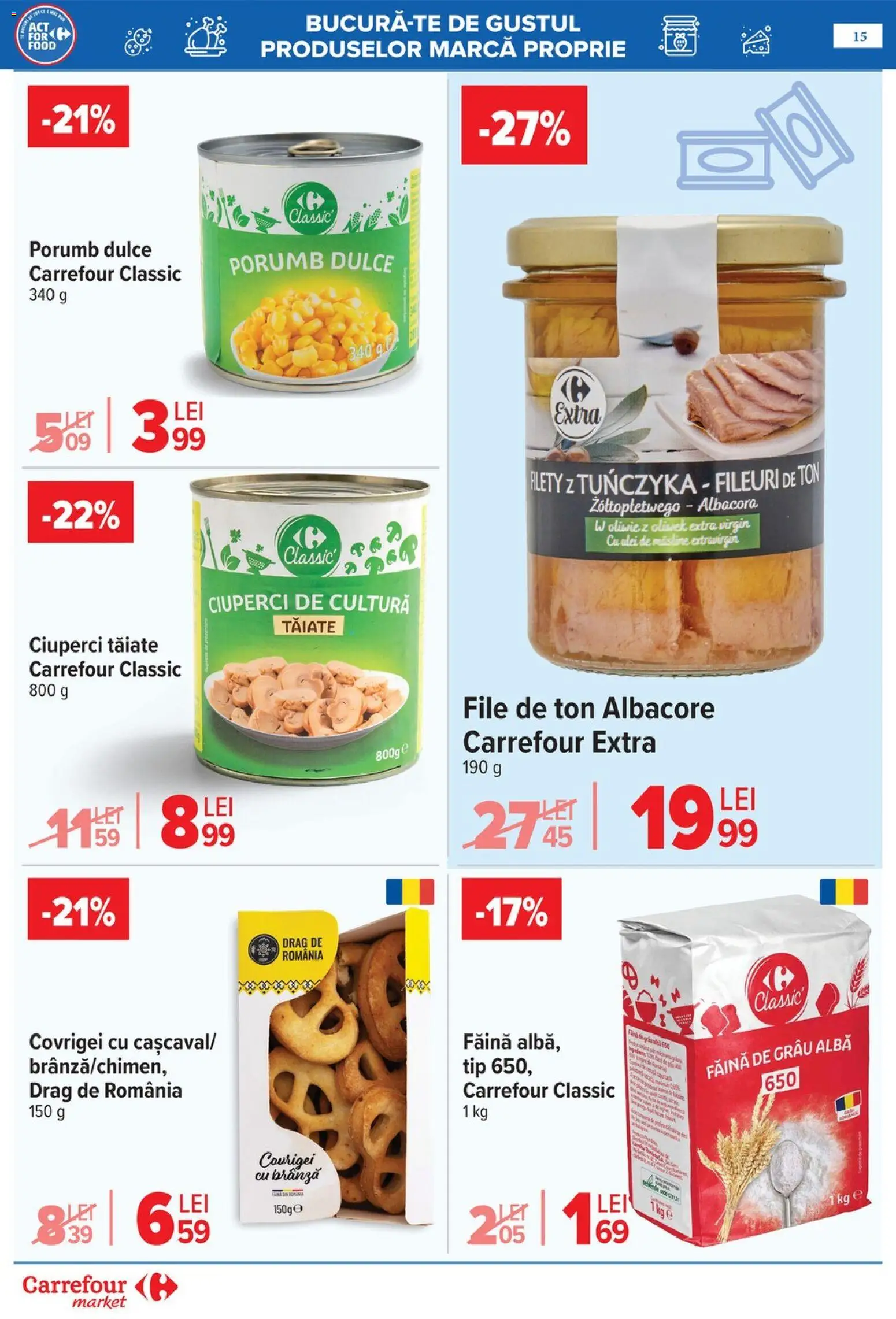 Catalog Carrefour 6 - 18 Mai 2026 | Pagina 18 | Produse: Covrigei, Brânză, Ulei, Porumb