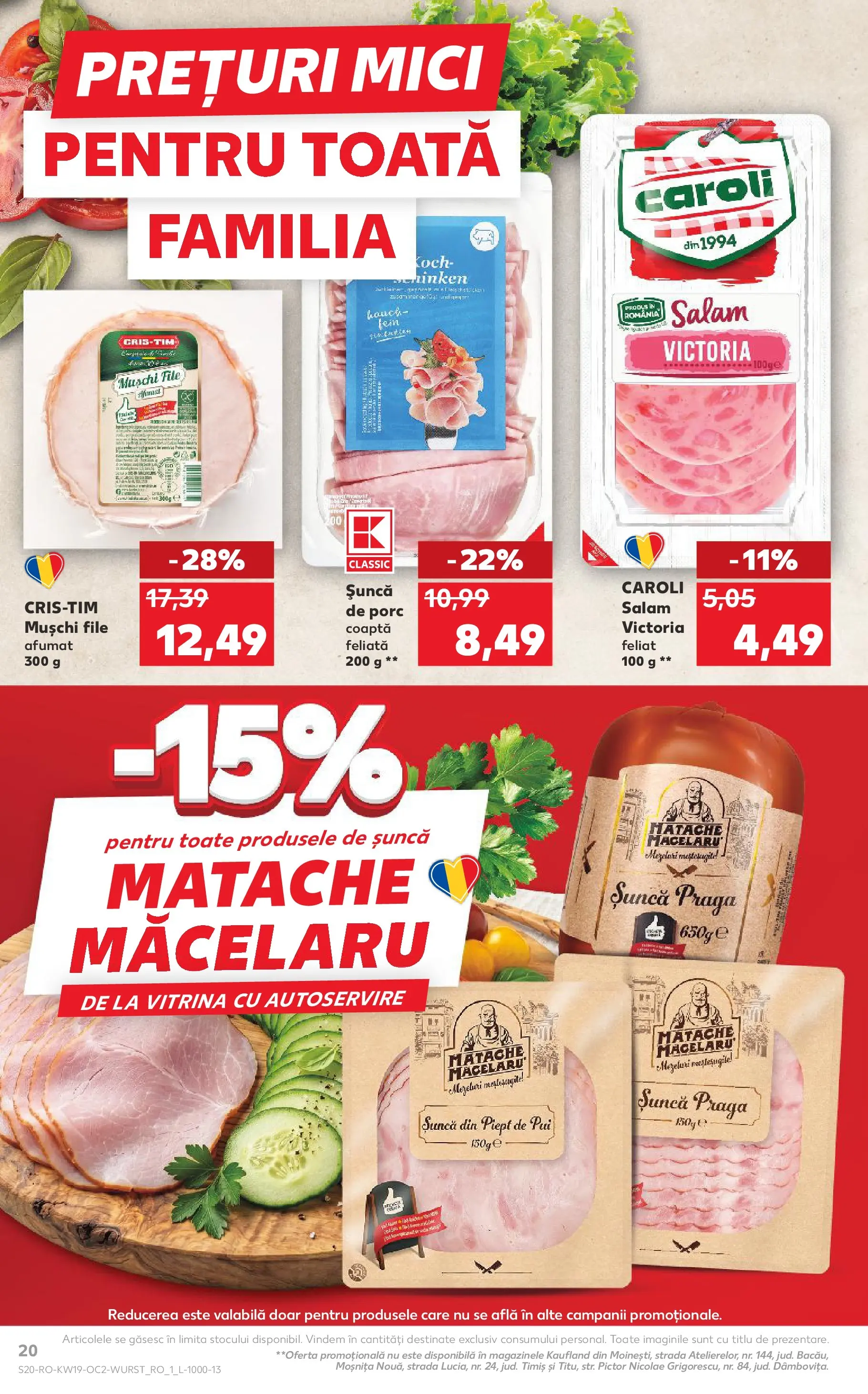 Catalog Kaufland 6 - 11 Mai 2026 | Pagina 20 | Produse: Vitrină, Mici, Salam, Șuncă