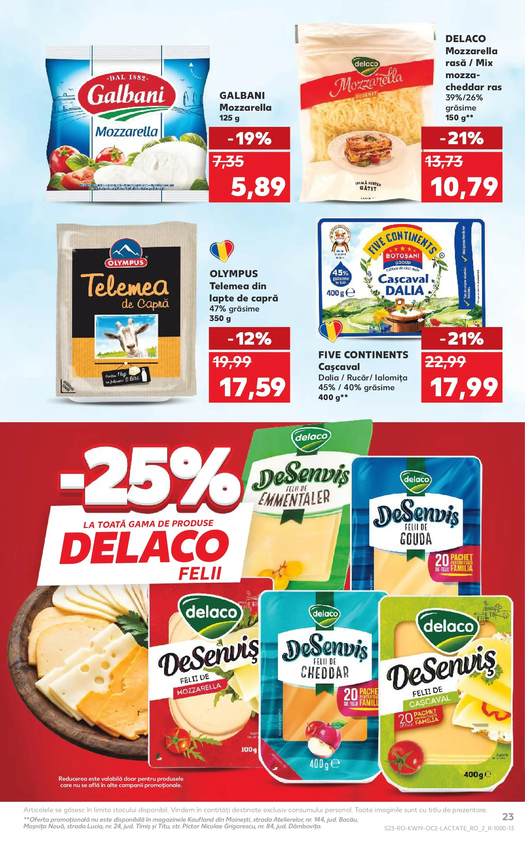 Catalog Kaufland 6 - 11 Mai 2026 | Pagina 23 | Produse: Light Kedi Konservesi, Mozzarella, Lapte, Gouda