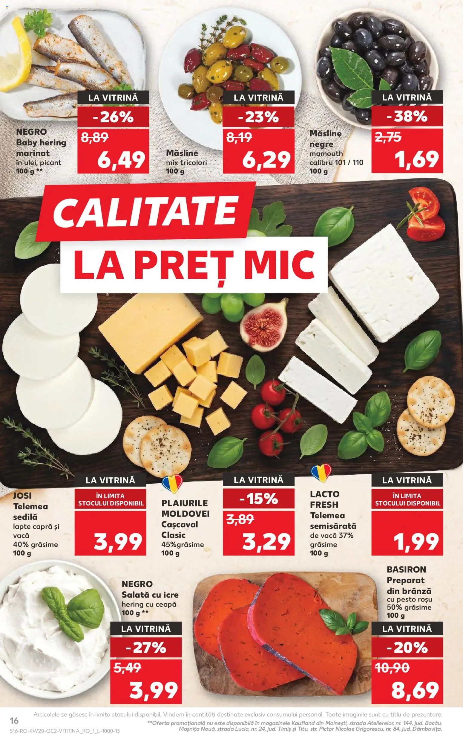 Catalog Kaufland 13 - 18 Mai 2026 | Pagina 16 | Produse: Vitrină, Cașcaval, Lapte, Salată cu icre