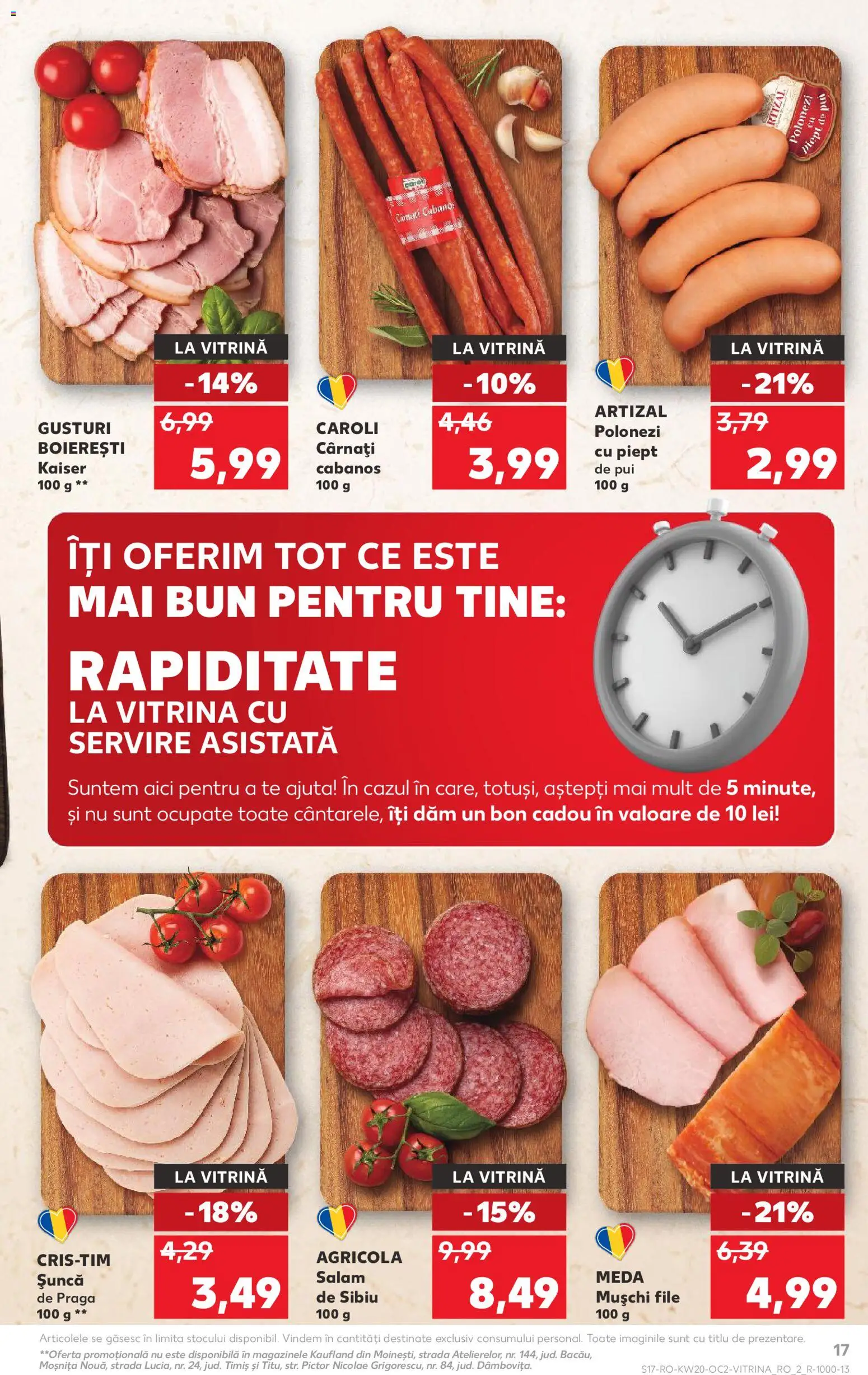 Catalog Kaufland 13 - 18 Mai 2026 | Pagina 17 | Produse: Hacıyatmaz Kedi Oyuncağı, Vitrină, Salam, Șuncă