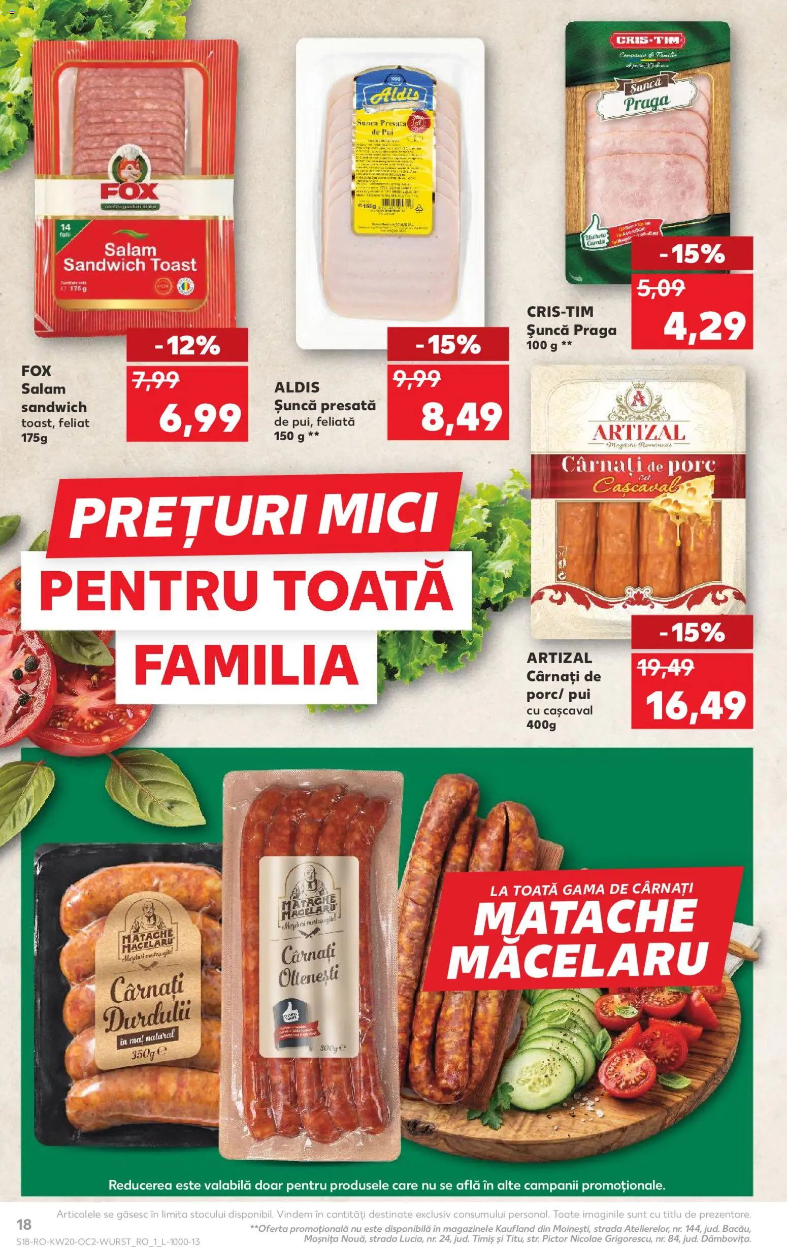 Catalog Kaufland 13 - 18 Mai 2026 | Pagina 18 | Produse: Cașcaval, Salam, Șuncă, Cârnați