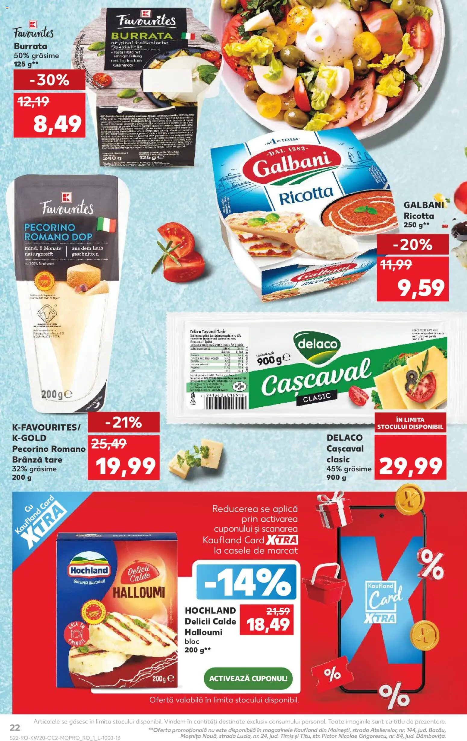 Catalog Kaufland 13 - 18 Mai 2026 | Pagina 22 | Produse: Çift taraflı üst, Light Kedi Konservesi, Cașcaval, Brânză