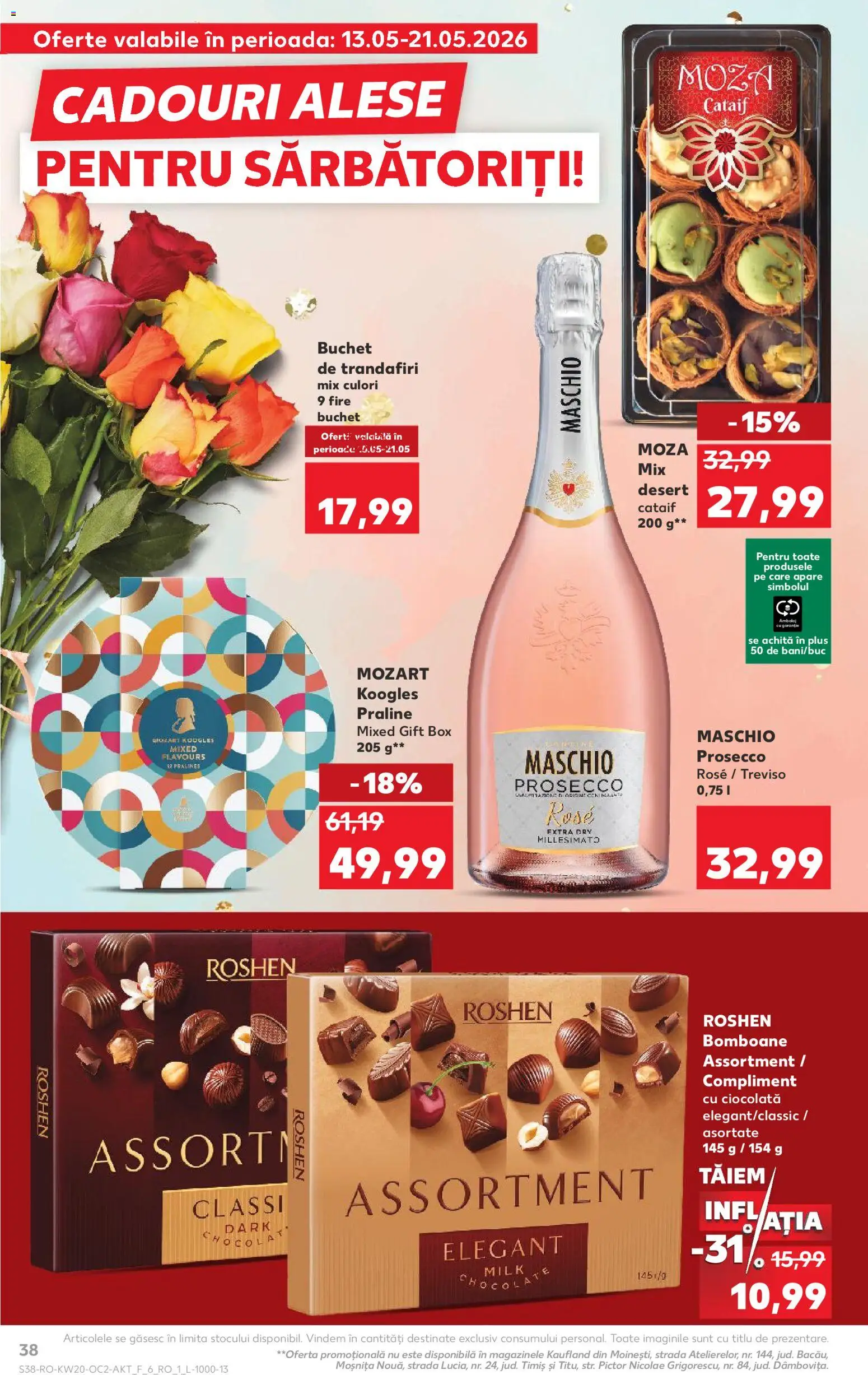Catalog Kaufland 13 - 18 Mai 2026 | Pagina 38 | Produse: Praline, Prosecco, Ciocolată, Bomboane