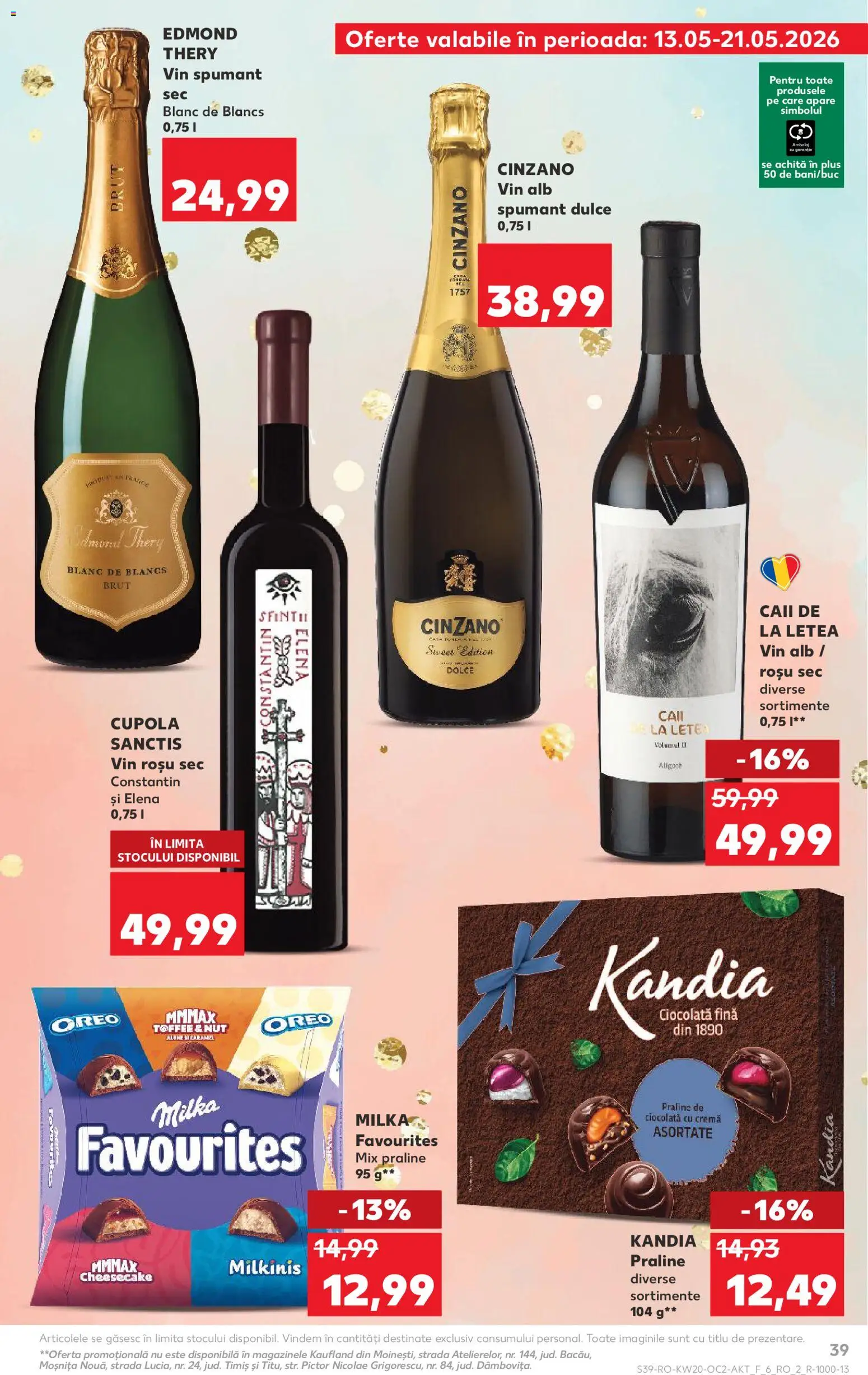 Catalog Kaufland 13 - 18 Mai 2026 | Pagina 39 | Produse: Alune, Praline, Cremă, Vin