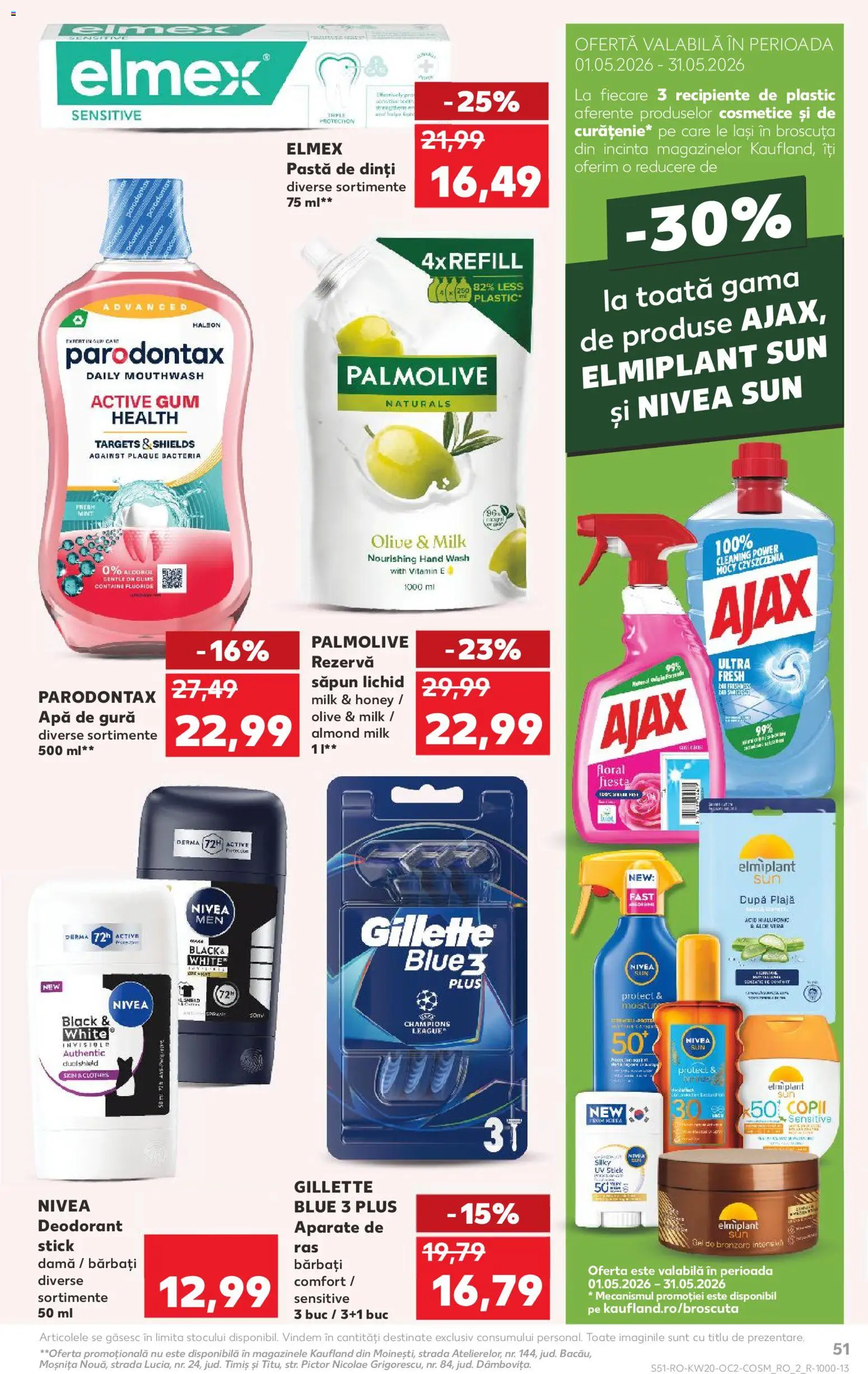 Catalog Kaufland 13 - 18 Mai 2026 | Pagina 51 | Produse: Aloe vera, Pastă de dinți, Rezervă săpun, Apă