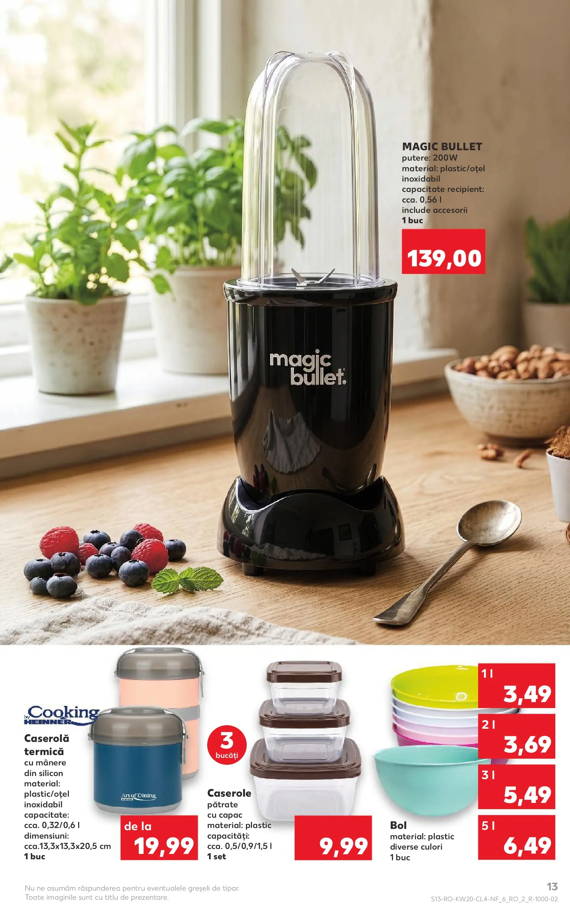 Catalog Kaufland 13 - 18 Mai 2026 | Pagina 13 | Produse: Blender, Caserole, Bol