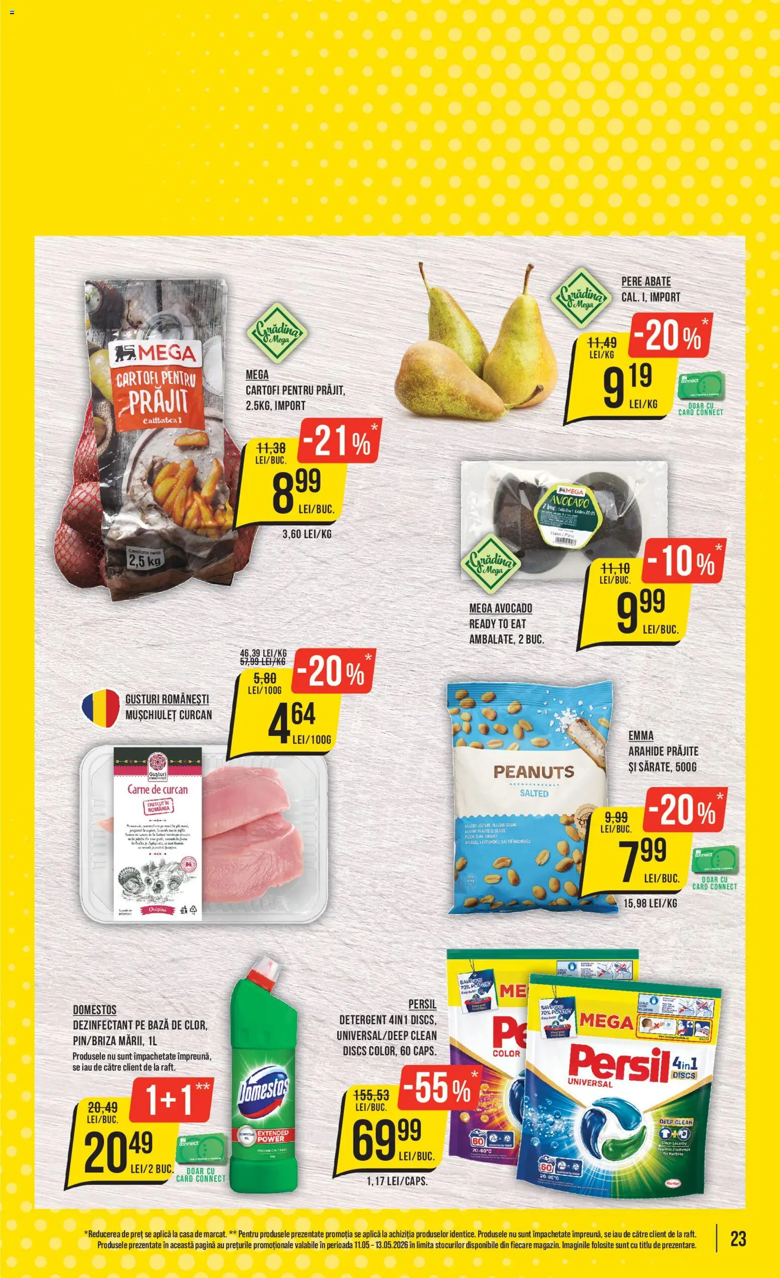 Catalog Mega Image 7 - 12 Mai 2026 | Pagina 23 | Produse: Arahide, Detergent, Avocado, Cartofi