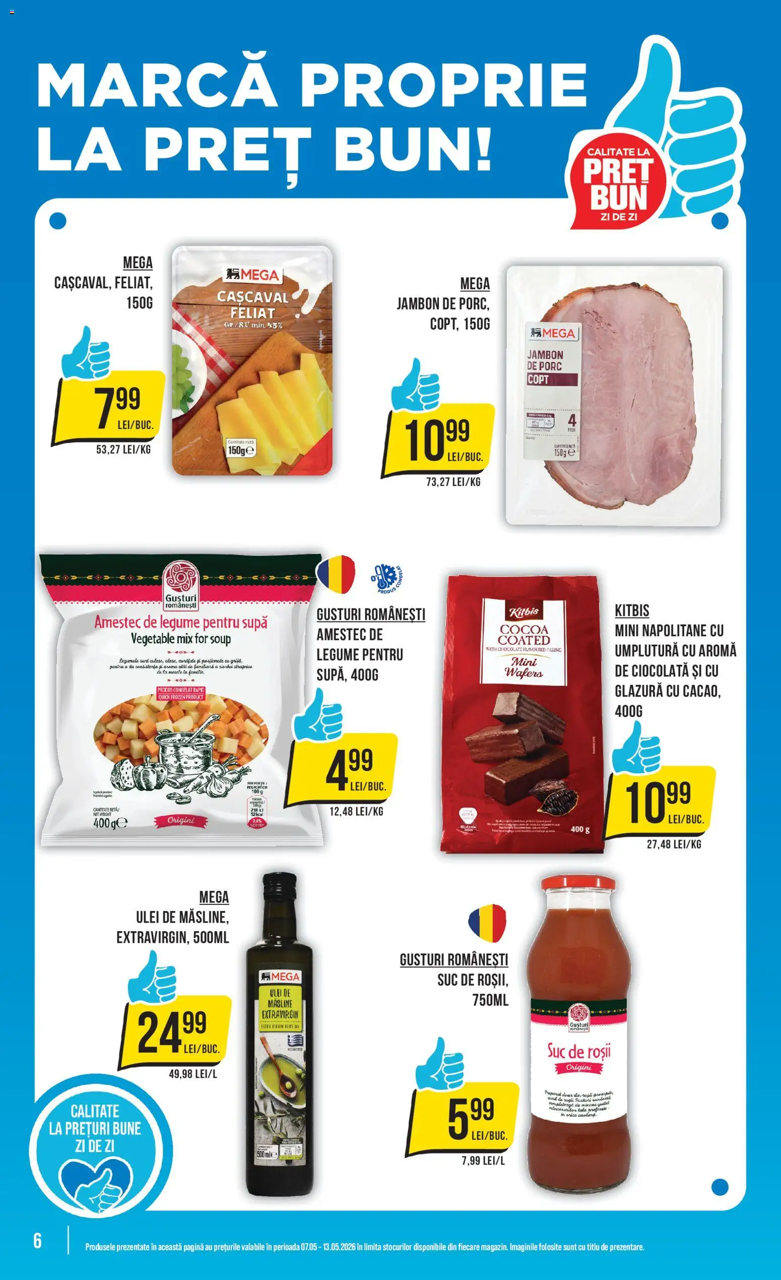 Catalog Mega Image 7 - 12 Mai 2026 | Pagina 6 | Produse: Napolitane, Ulei, Suc, Legume