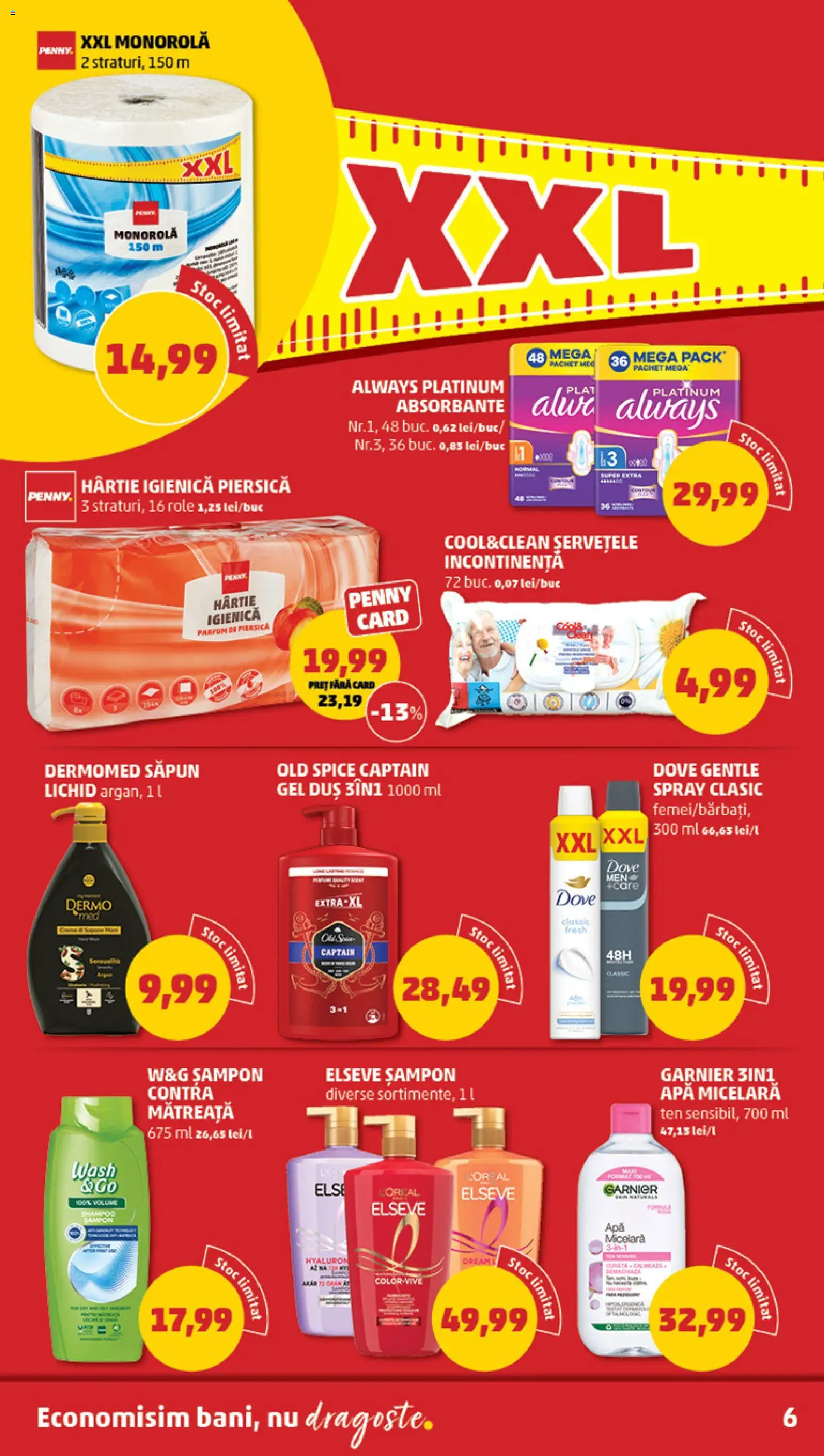 Catalog PENNY Market 13 - 18 Mai 2026 | Pagina 6 | Produse: Kısırlaştırılmış Kedi Maması, Săpun lichid, Absorbante, Apă