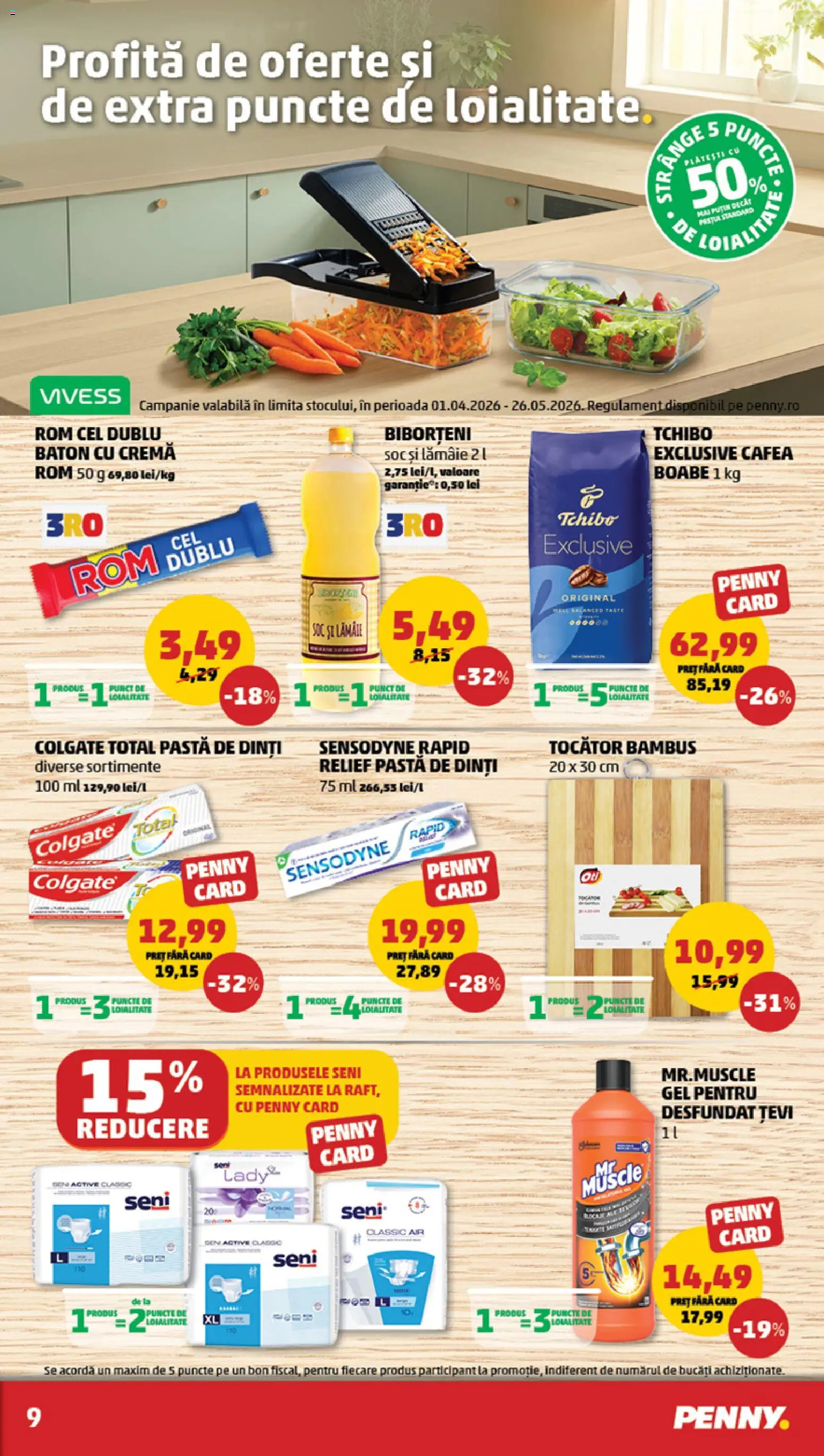 Catalog PENNY Market 13 - 18 Mai 2026 | Pagina 9 | Produse: Tocător, Cafea, Yaşlı Köpek Konservesi, Lămâie