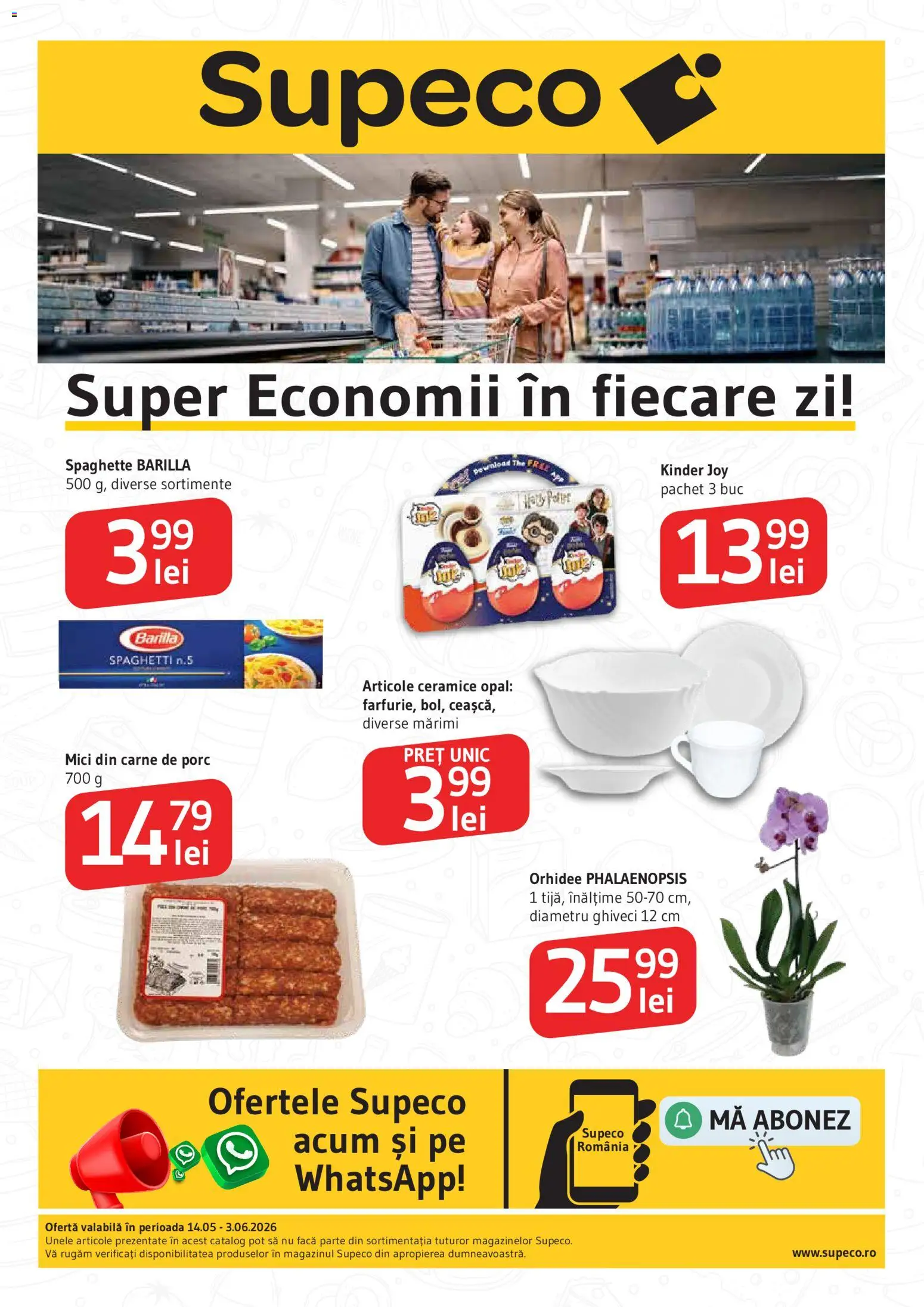 Catalog Supeco 14 Mai - 2 Iunie 2026 | Pagina 1 | Produse: Orhidee, Ghiveci, Mici, Carne De Porc