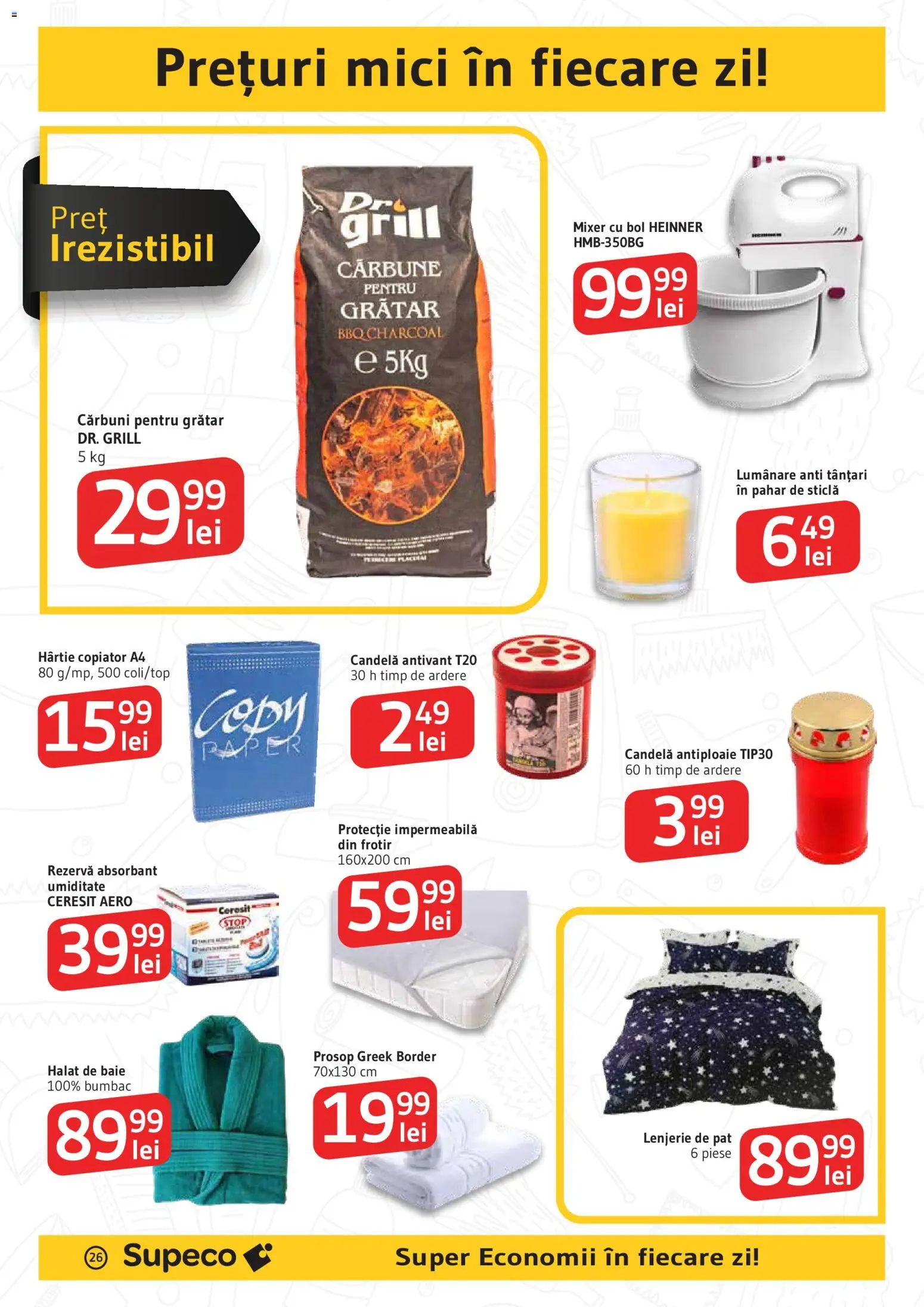 Catalog Supeco 14 Mai - 2 Iunie 2026 | Pagina 26 | Produse: Grill, Bol, Lenjerie de pat, Lumânare