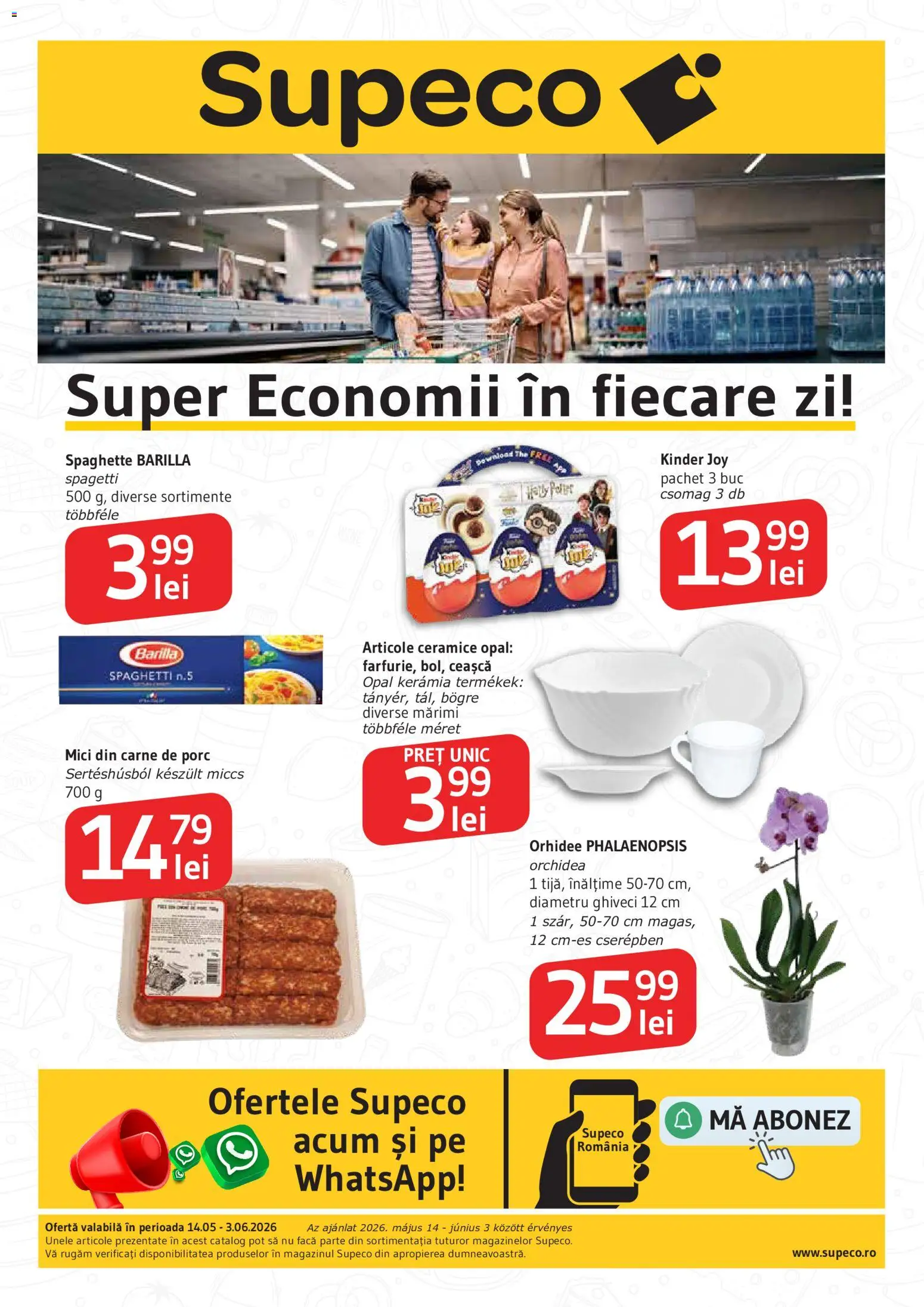 Catalog Supeco 14 Mai - 2 Iunie 2026 | Pagina 1 | Produse: Orhidee, Ghiveci, Mici, Carne De Porc