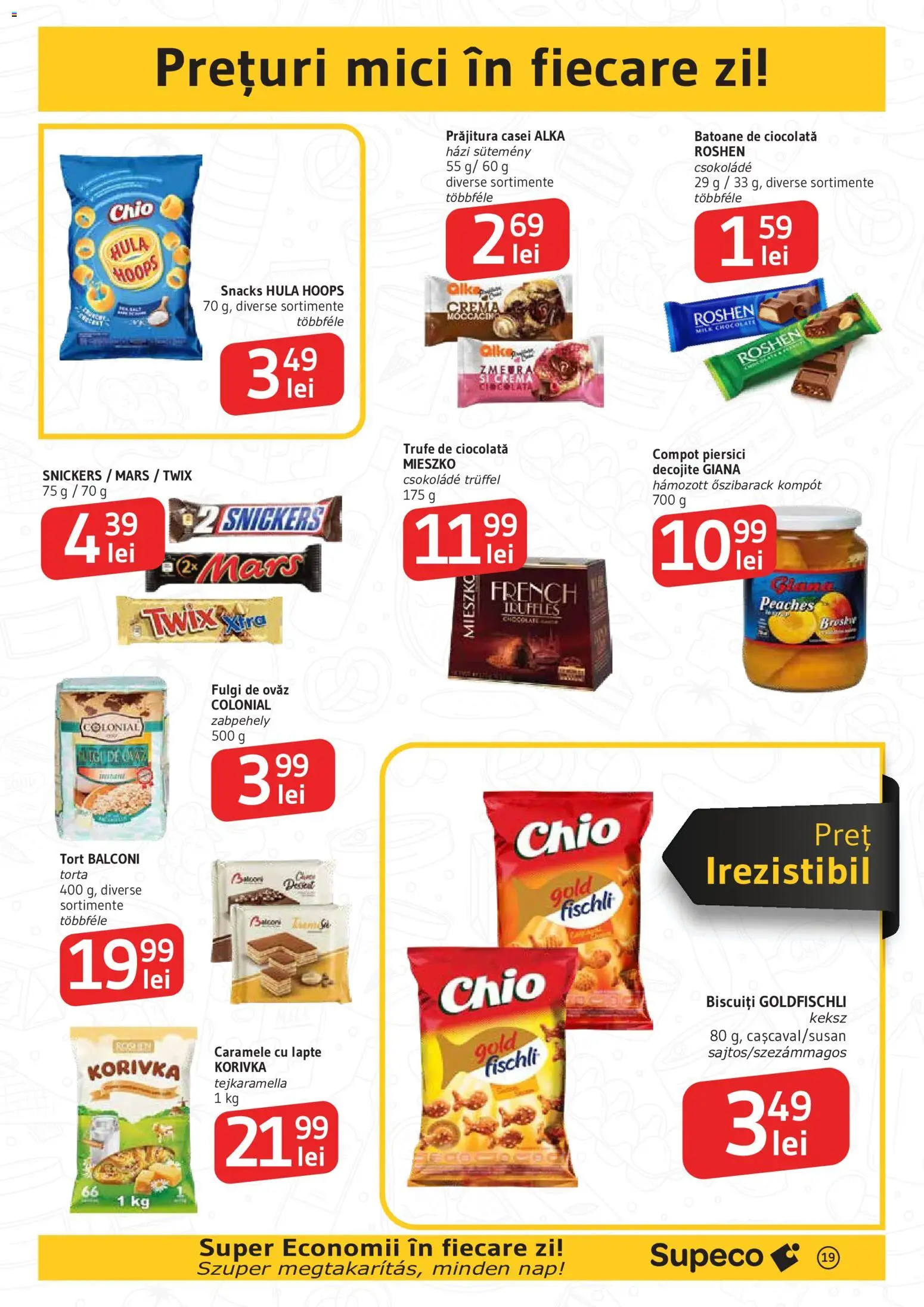 Catalog Supeco 14 Mai - 2 Iunie 2026 | Pagina 19 | Produse: Tort, Ciocolată, Compot, Biscuiți
