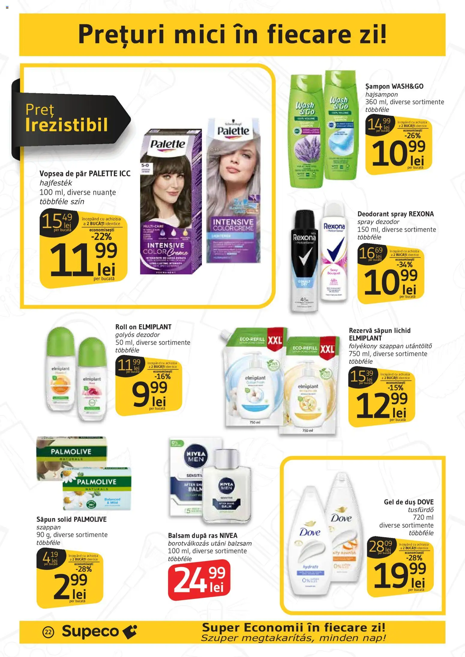 Catalog Supeco 14 Mai - 2 Iunie 2026 | Pagina 22 | Produse: Vopsea, Duș, Săpun, Deodorant
