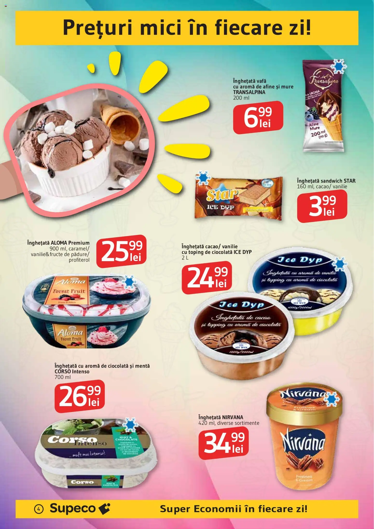 Catalog Supeco 7 - 19 Mai 2026 | Pagina 4 | Produse: Afine, Mici, Înghețată, Fructe