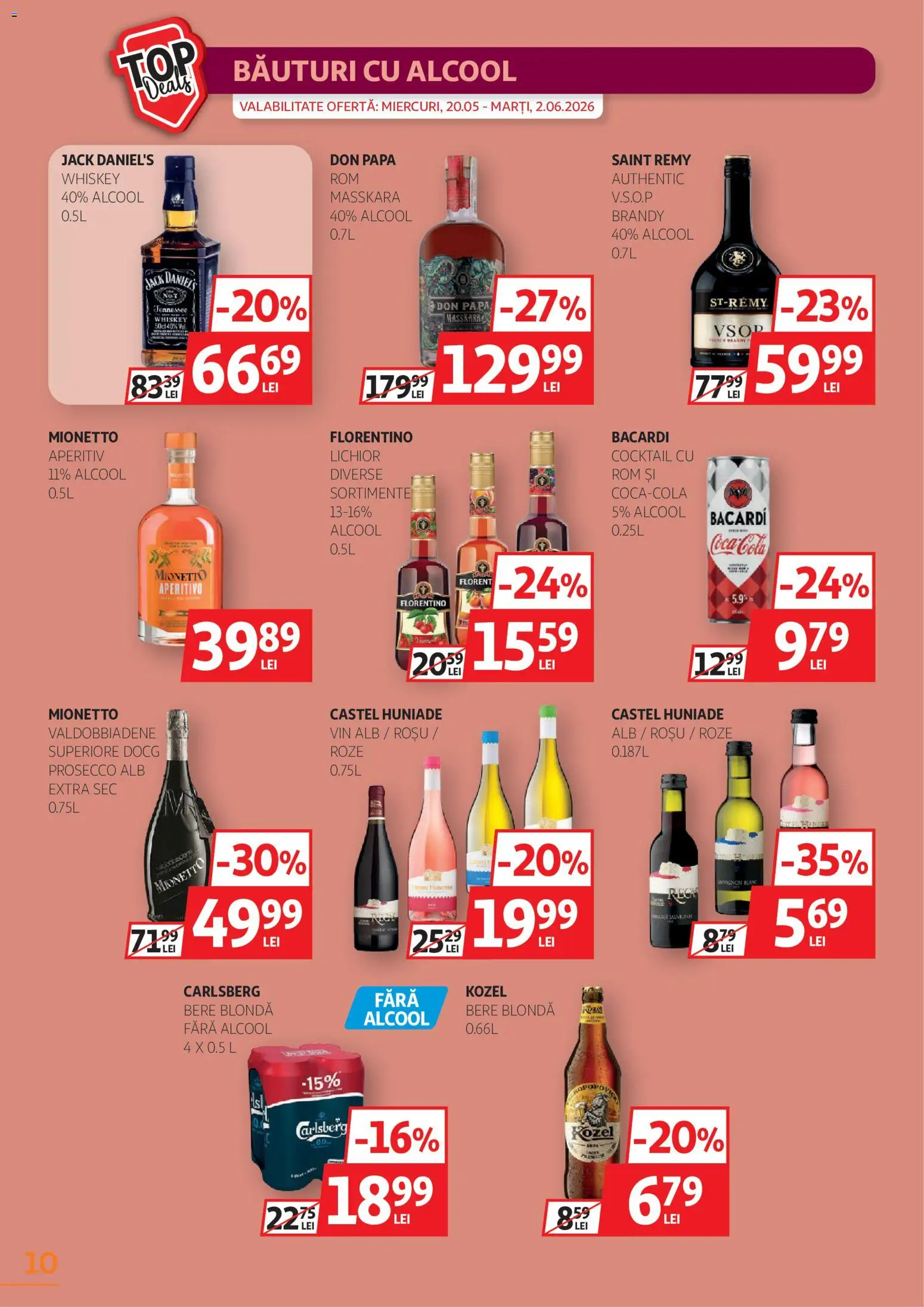 Catalog Auchan 20 Mai - 1 Iunie 2026 | Pagina 10 | Produse: Vin, Cocktail, Rom, Whiskey
