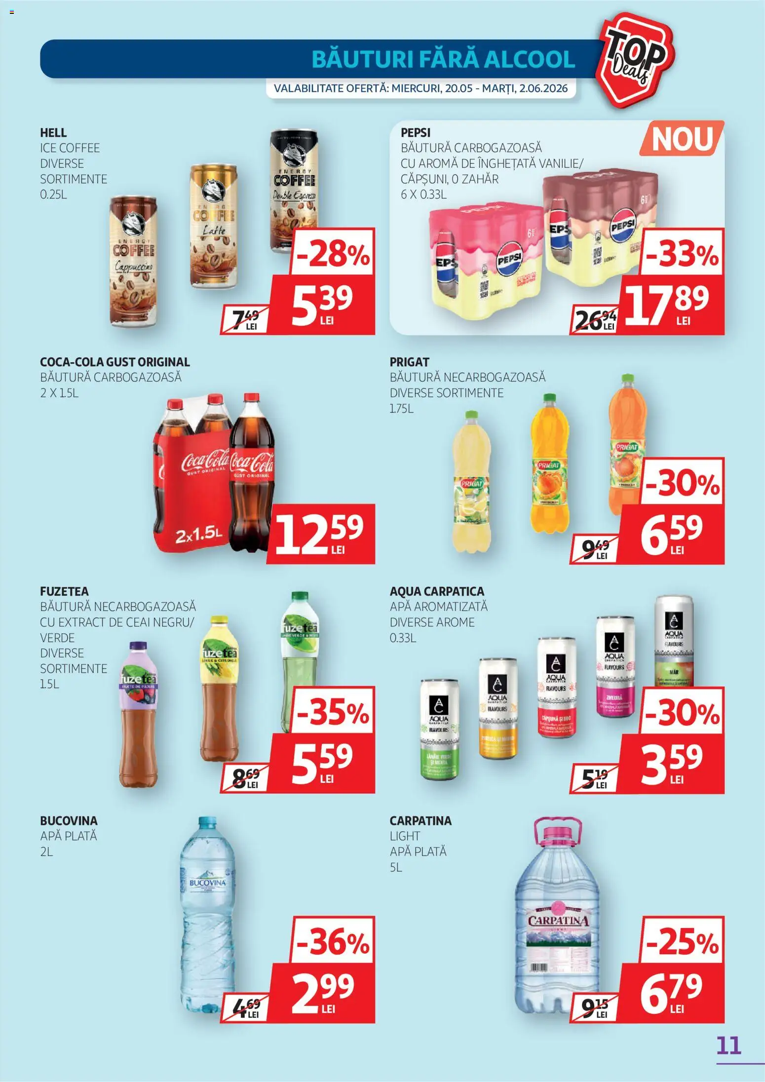 Catalog Auchan 20 Mai - 1 Iunie 2026 | Pagina 11 | Produse: Amerikan servis, Înghețată, Apă, Zahăr