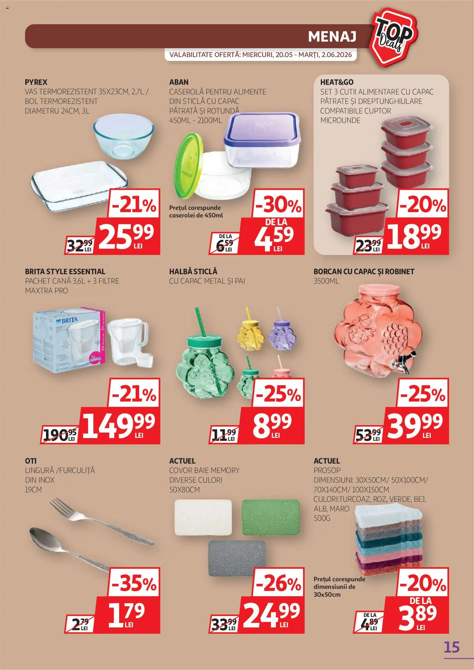 Catalog Auchan 20 Mai - 1 Iunie 2026 | Pagina 15 | Produse: Cuptor, Bol, Covor, Borcan