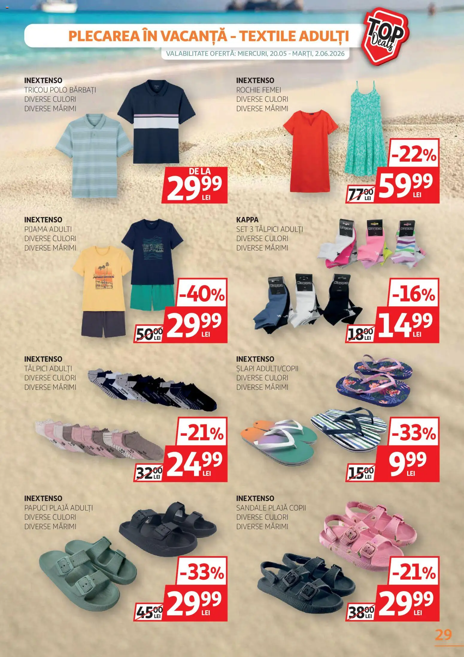 Catalog Auchan 20 Mai - 1 Iunie 2026 | Pagina 29 | Produse: Tălpici, Tricou, Sandale, Șlapi